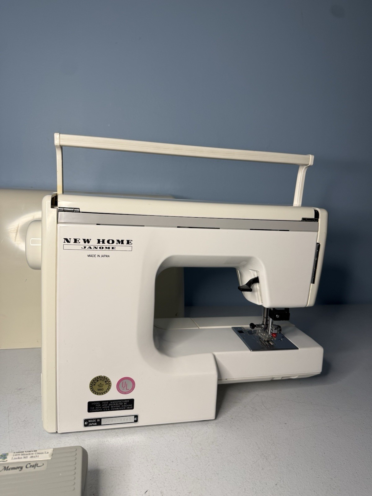 Janome New Home Memory Craft 7500 Sewing Machine Tested Working Nice Condition