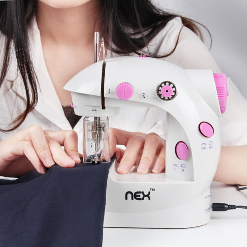 Portable Electric Mini Sewing Machine Beginners 2 Speed DIY Embroidery Machine