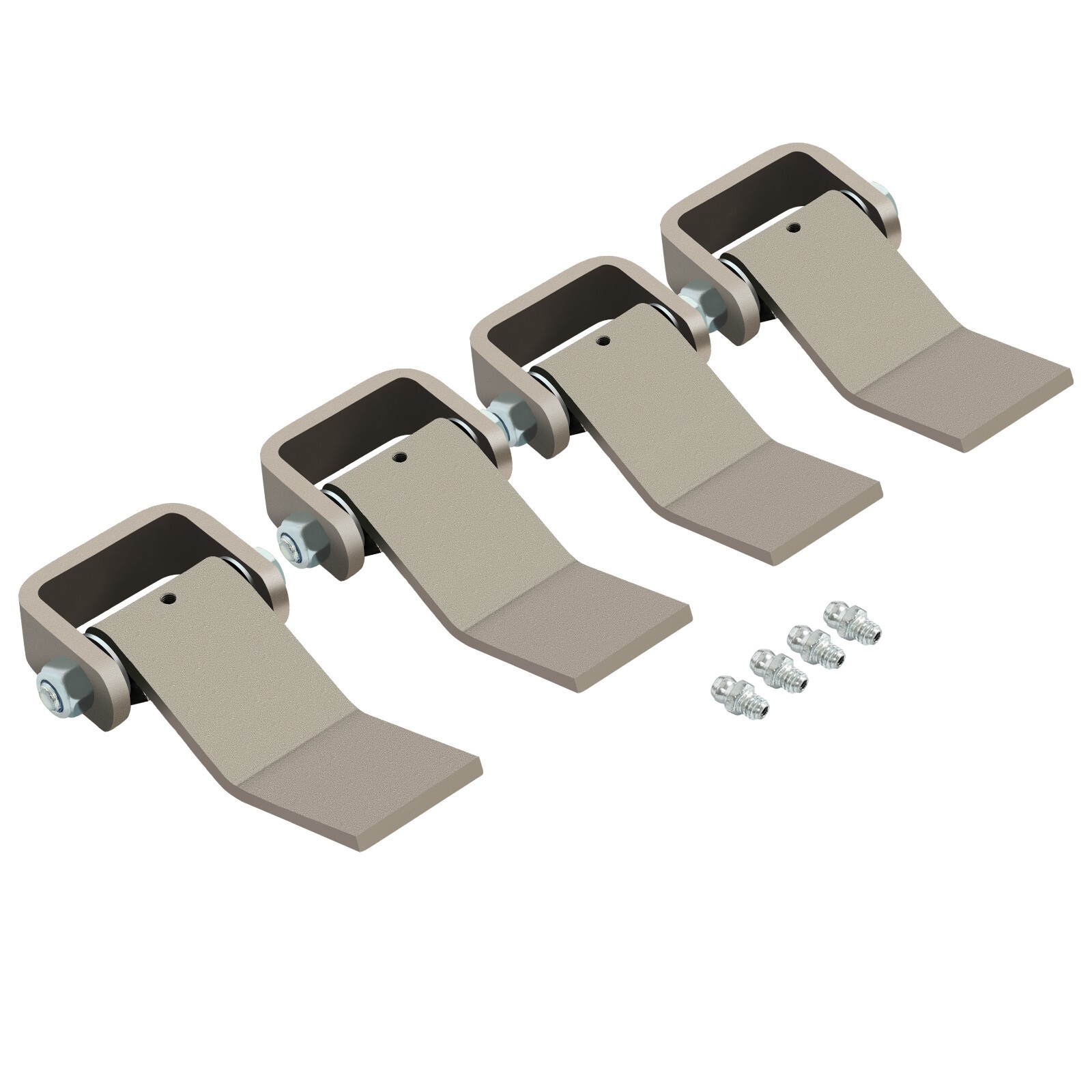 4 X Heavy Duty Door Hinge Trailer Truck Dump Strap Style Greaseable Cargo 7" New