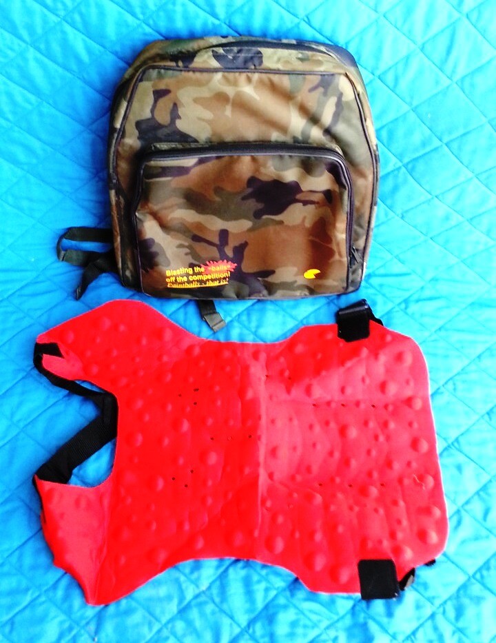 AMC paintball backpack padded + Spinloader red chest protector