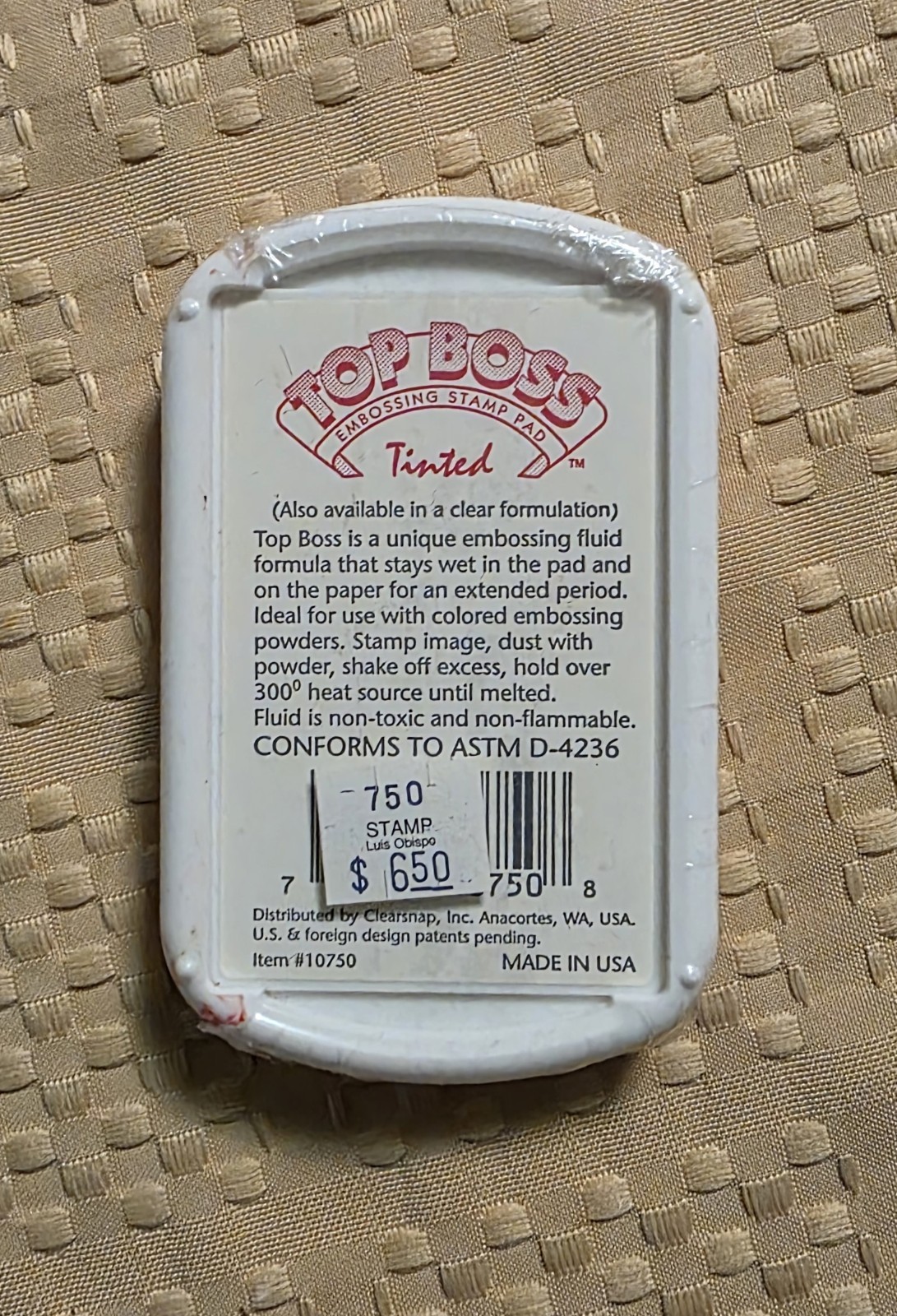 Top Brass Embossing Sealed Stamp Pad
