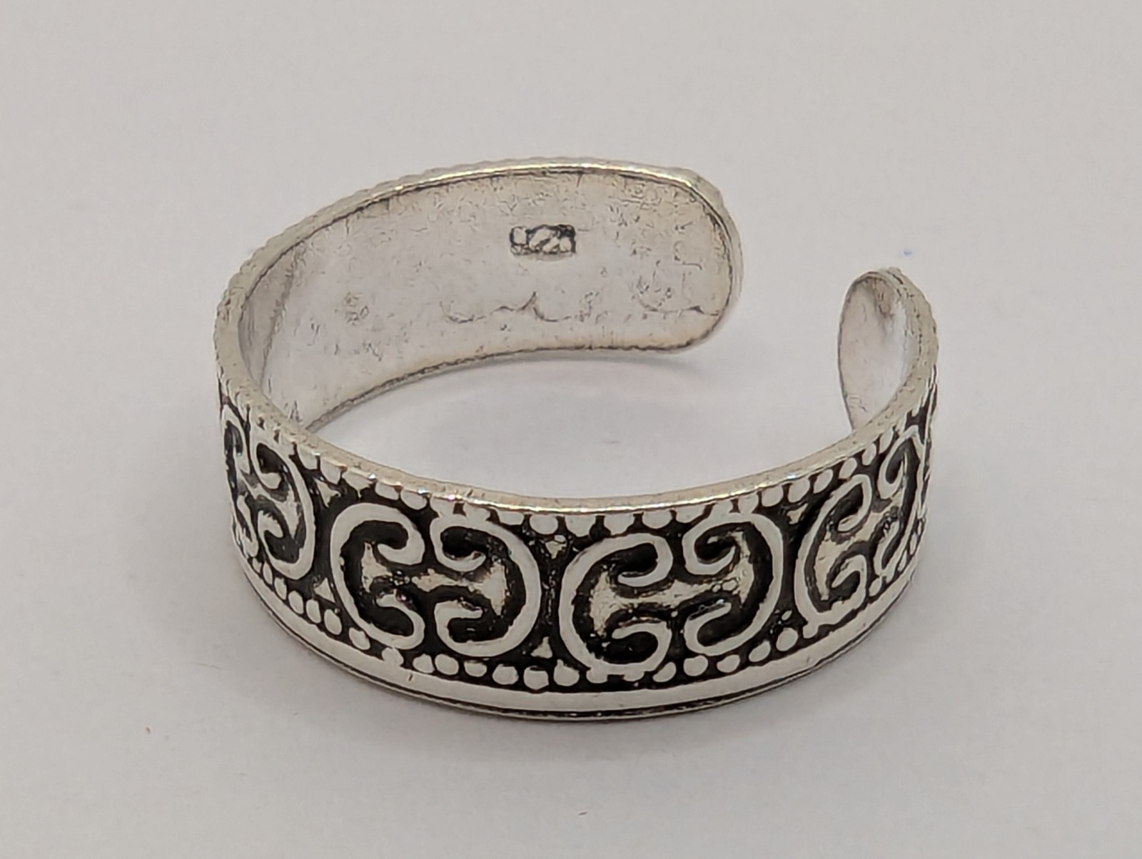 Sterling Silver Toe Ring. Filigree Design. Adjustable Size. 925 Sterling Silver