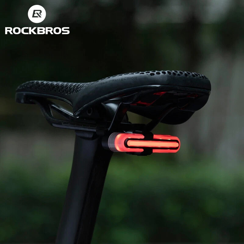 New ROCKBROS Bike Taillight Waterproof Rechargeable USB-C 500mAh Saddle Seatpost