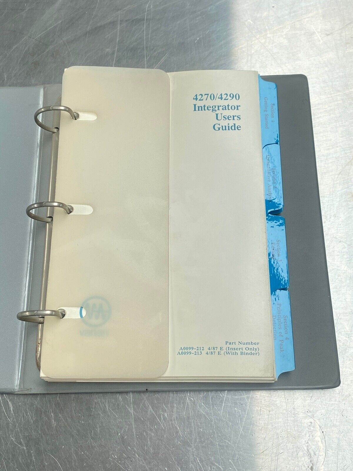 Varian 4270/4290 Integrator - Users Manual / Instructions Book
