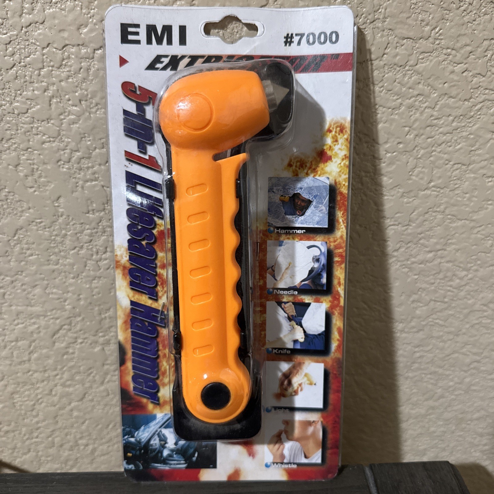 EMI Extractor 5 in 1 Lifesaver Hammer , Needle , Knife Light & Whistle #7000