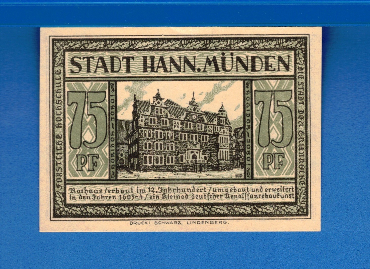 Germany Notgeld Hann. Munden 75 Pfennig ND Uncirculated Banknote