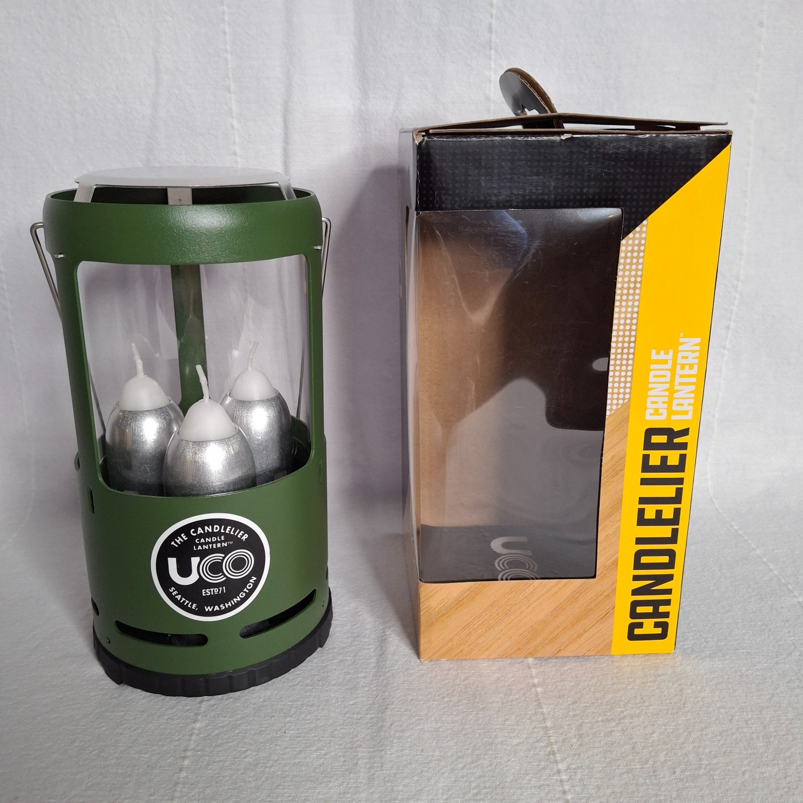 New Forest Green UCO Candlelier 3 Candle Lantern For Camping Outdoors Emergency