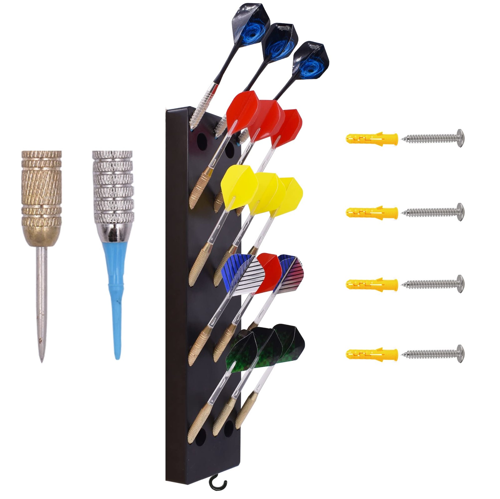 YYST Dart Holder Wall Mount/Stand/Caddy/Display Rack Storage -Plastic black