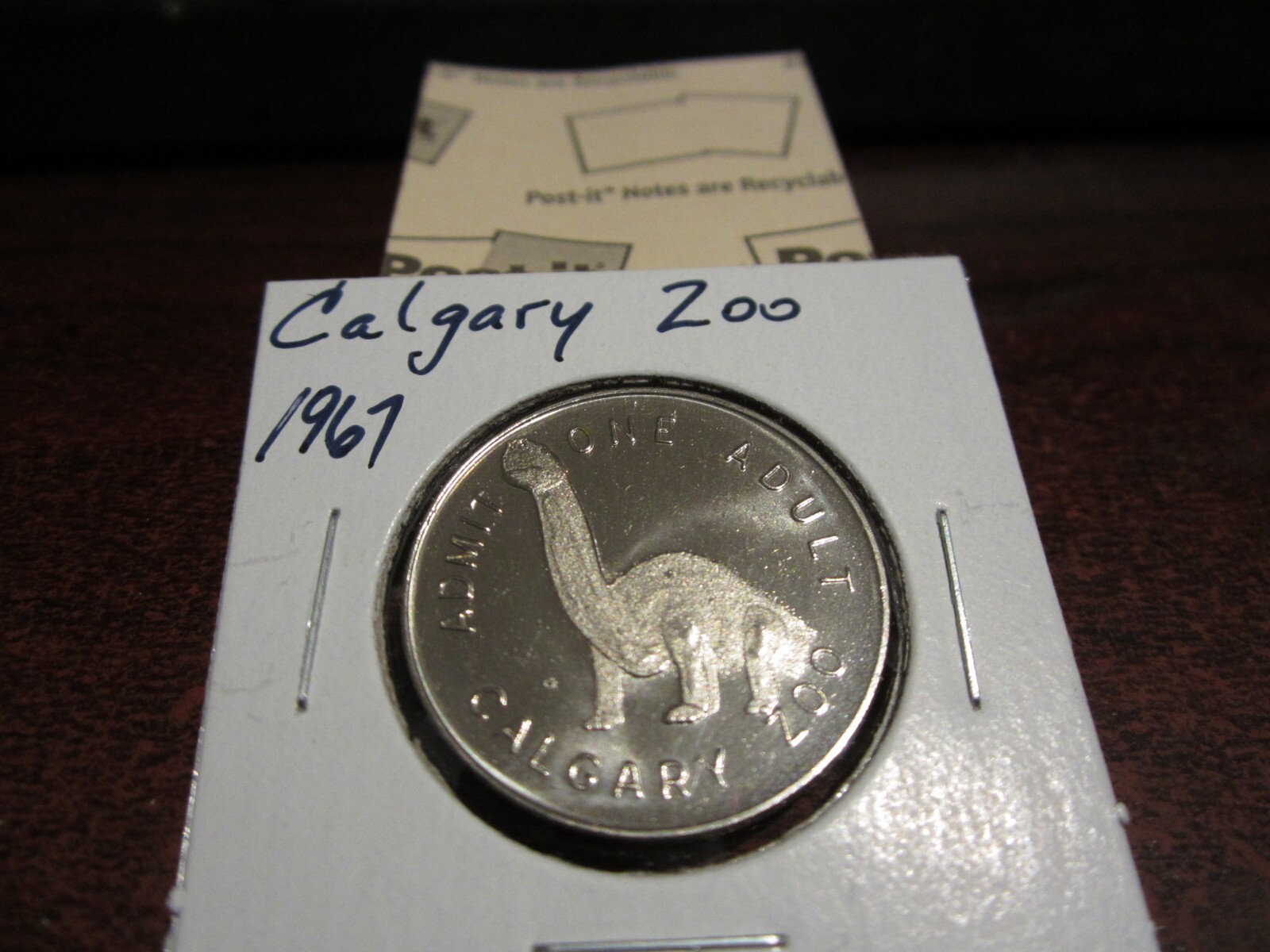 1967 - Calgary Zoo, Alberta - Canada Token, Canadian trade dollar