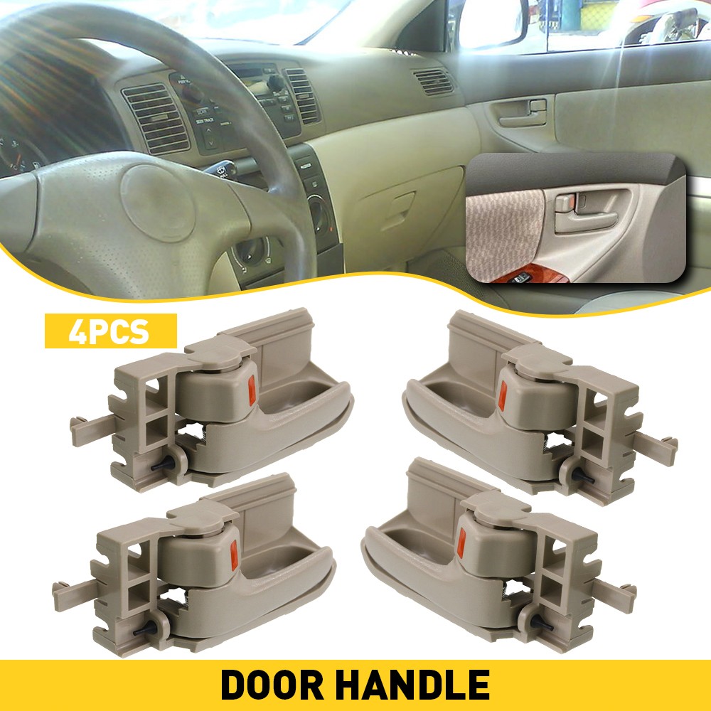 Set of 4 Interior Inside Inner Door Handle Beige For Toyota Corolla 2003-2008