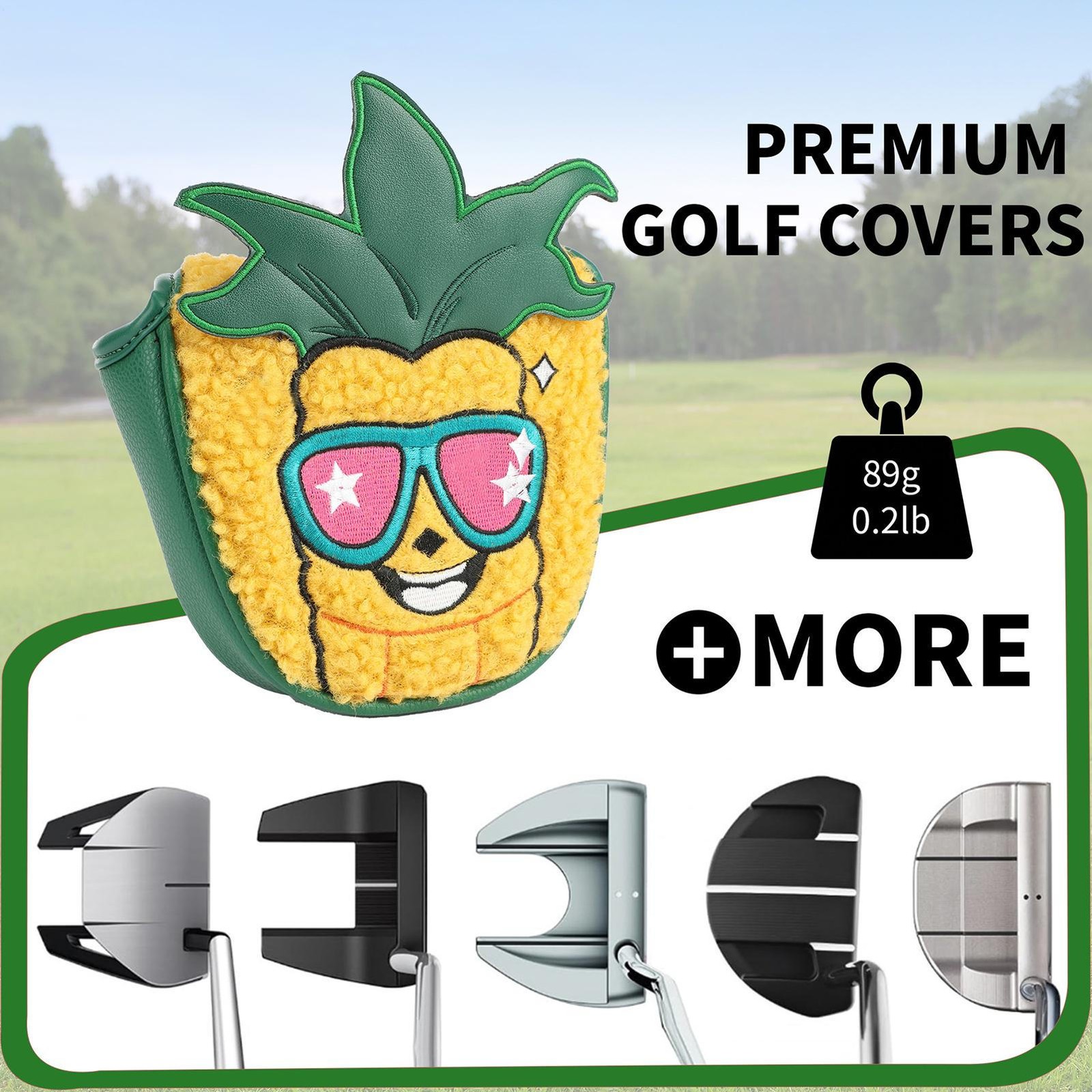 Golf Head Covers PU Protective Lightweight Corn Shaped Driver Club Head Cover