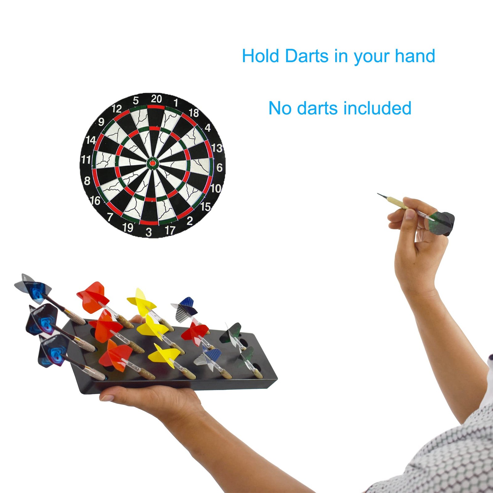 YYST Dart Holder Wall Mount/Stand/Caddy/Display Rack Storage -Plastic black