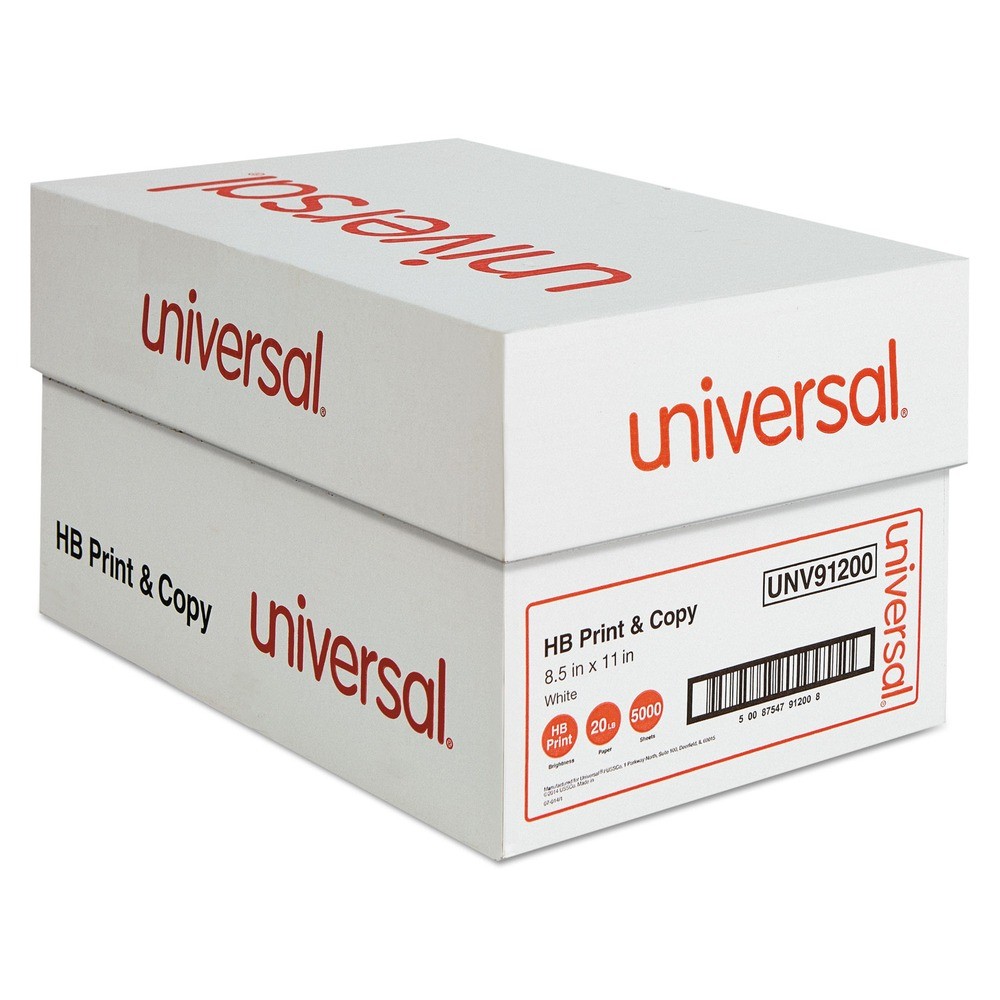 Universal 91200 8.5" x 11" High-Bright Multipurpose Paper - White (10/CT) New