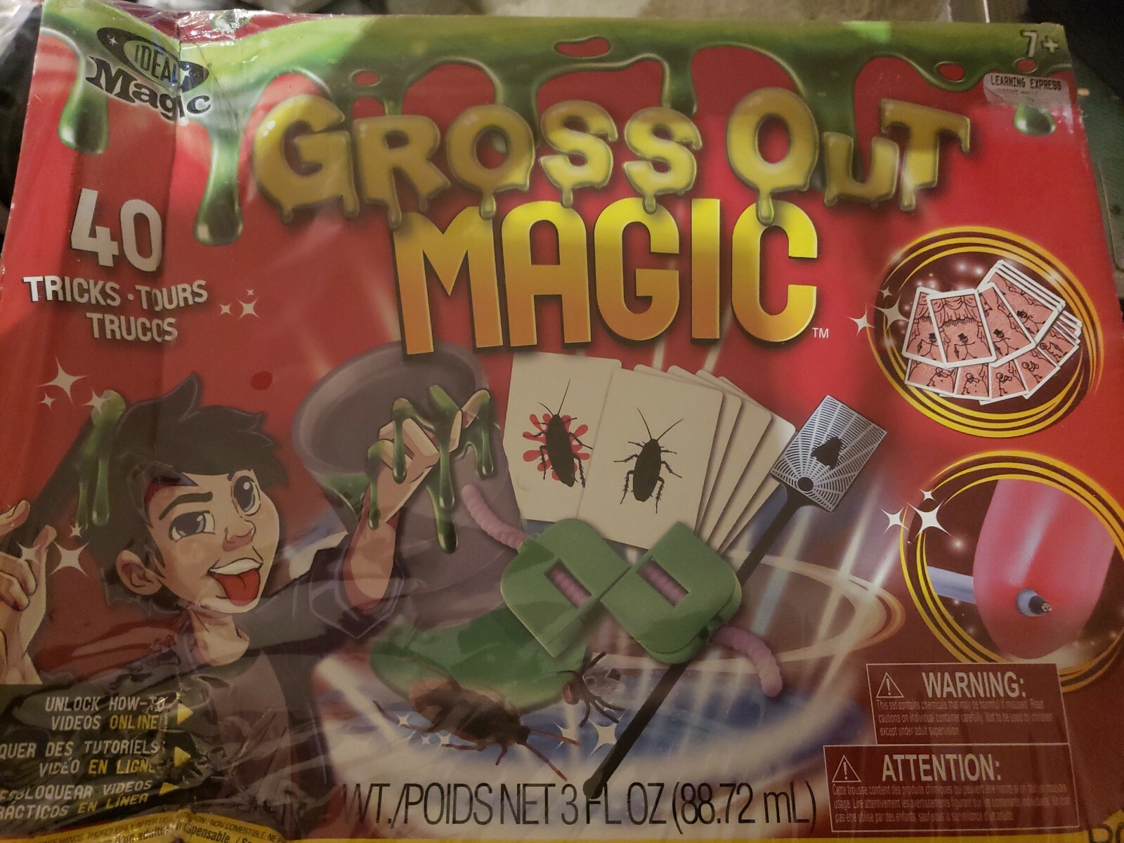 Ideal Magic Gross Out Magic Kit | 40 Tricks Kids Learning Magic Set, New Sealed