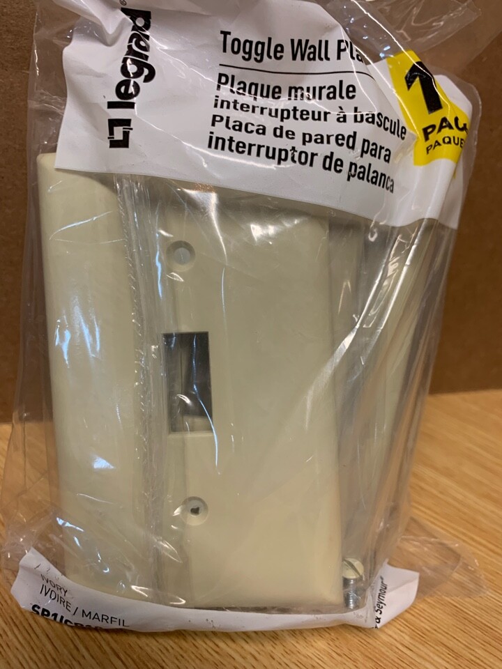 legrand Switch Wall 1-gang 10-pack ivory toggle standard wall plate
