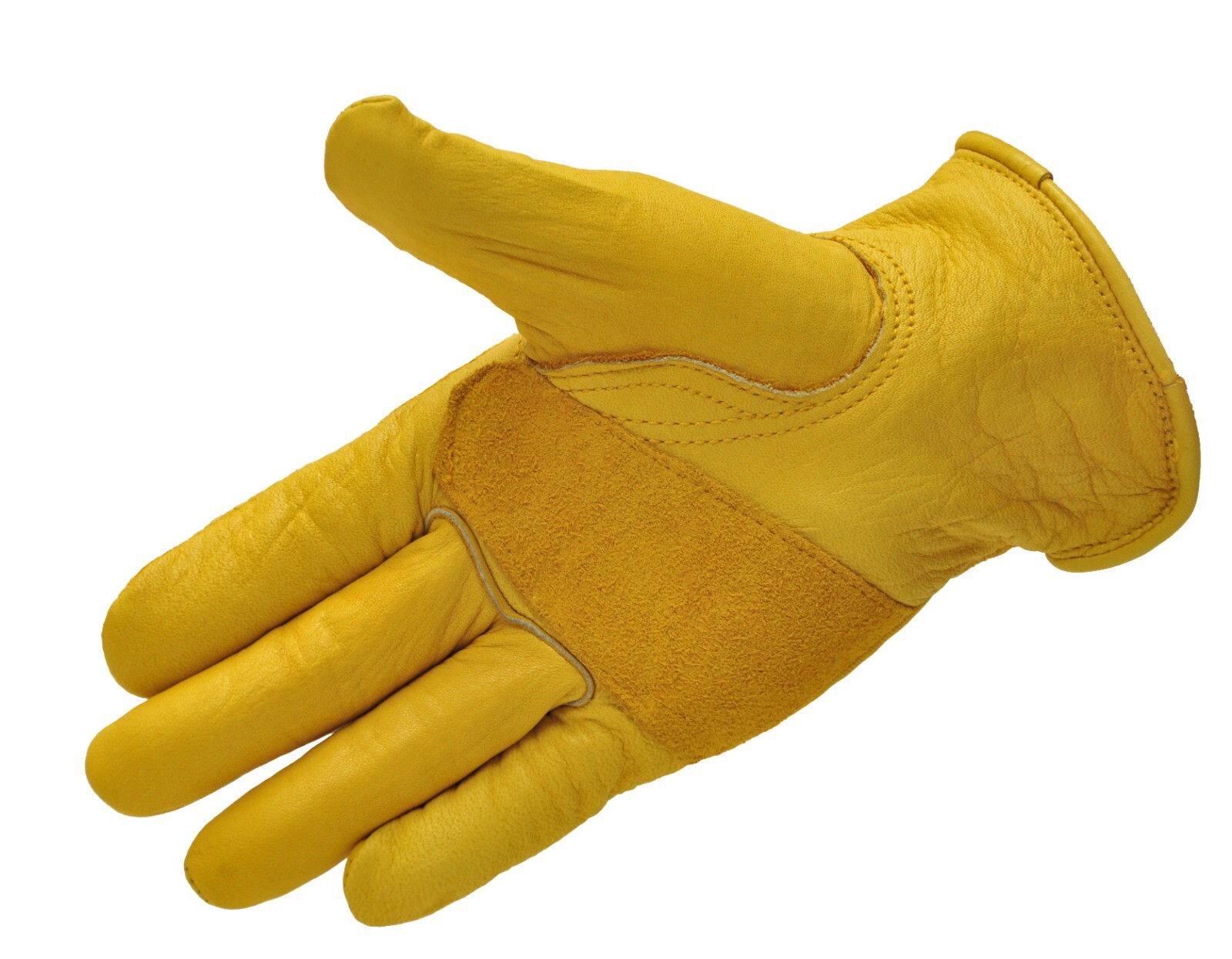 G & F 6203 Premium Grain Cowhide Leather Gloves, Reinforced Patch Palm, 3 Pair
