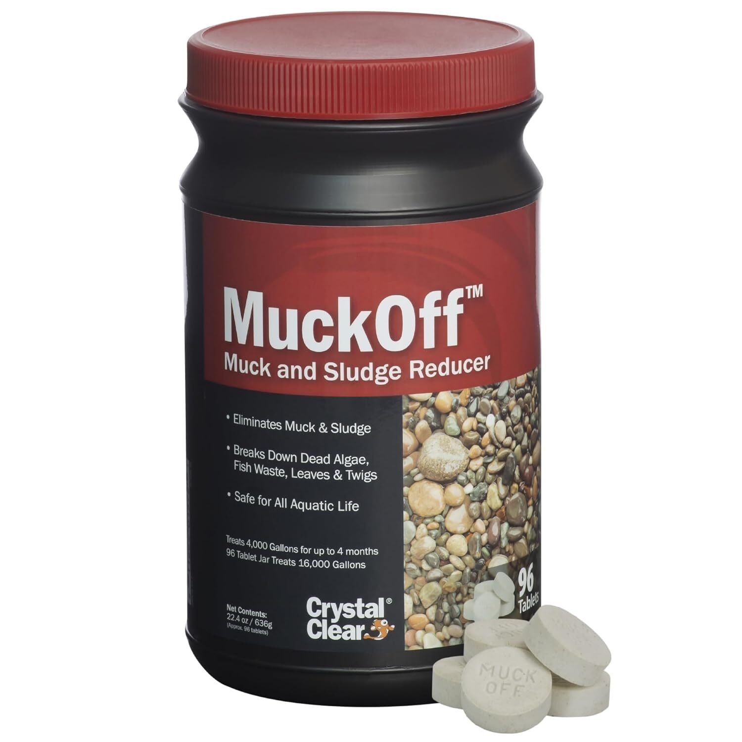Natural Pond Muck Treatment Water Garden Fountain Bird Bath Sludge Remover 96 ct