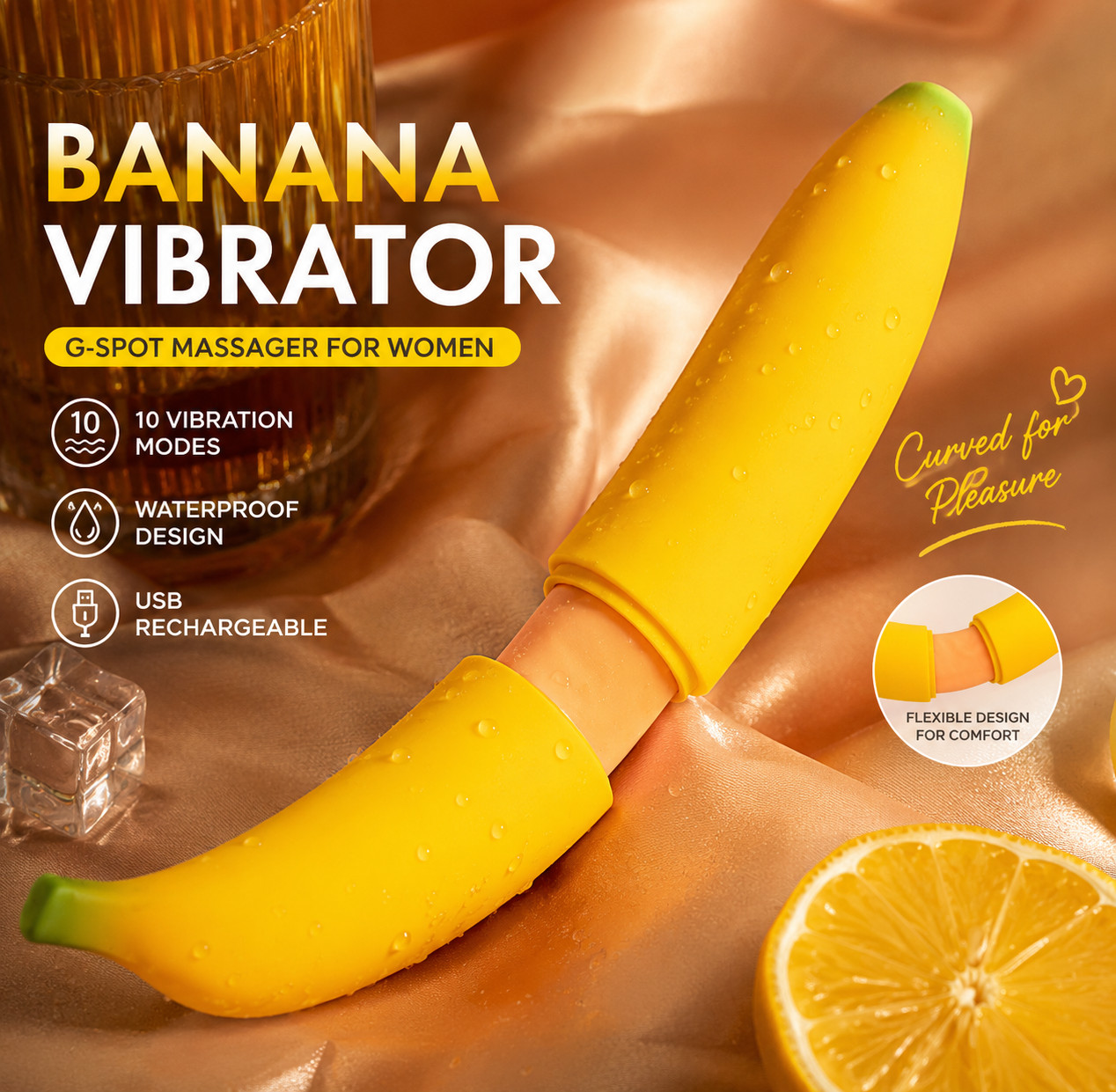 Banana Dildo Vibrator Vibrating Egg for Women G-Spot Stimulator Rechargeable