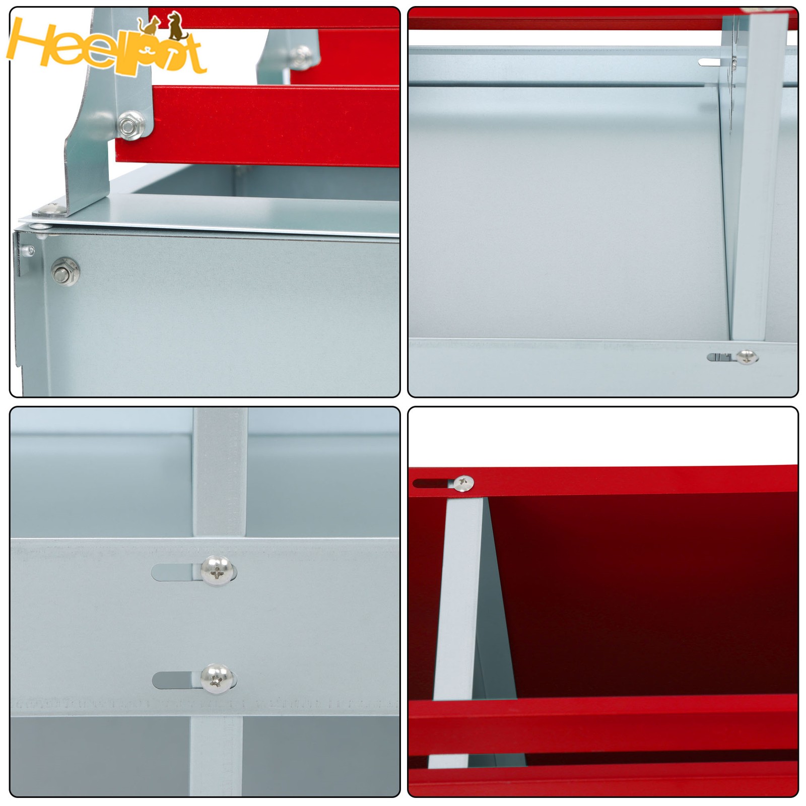 8 Compartments Chickens Egg Laying Box Red High Quality Materials Nesting Box