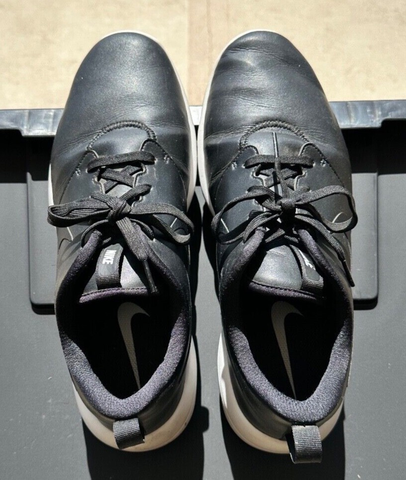 Nike Roshe Golf Shoes Cleats Mens Size 11.5 Black Athletic Golfing Sneakers