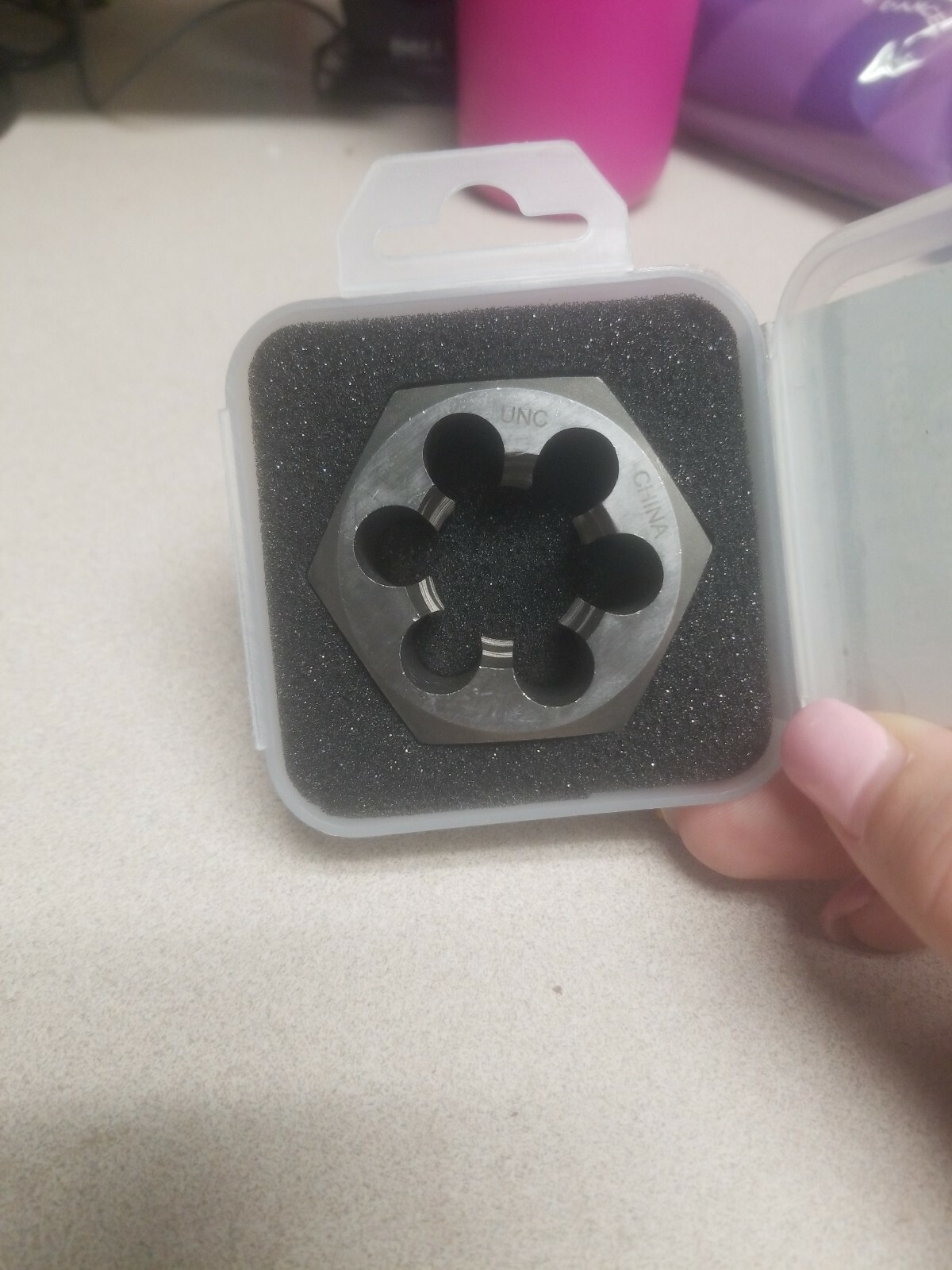 FMT Carbon Steel Hex Die 1-1/8" Thread 7 Part#: 3116825