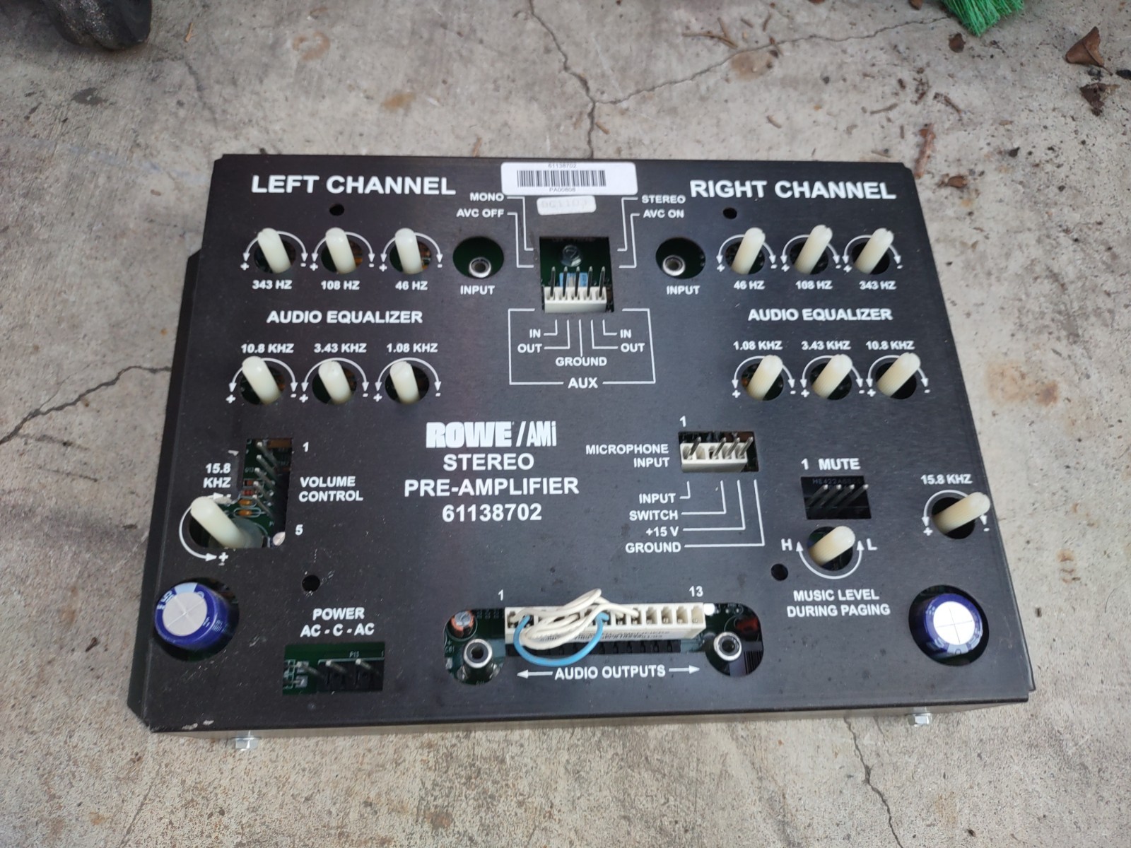 rowe cd-100 star glo jukebox pre amp pcb #912