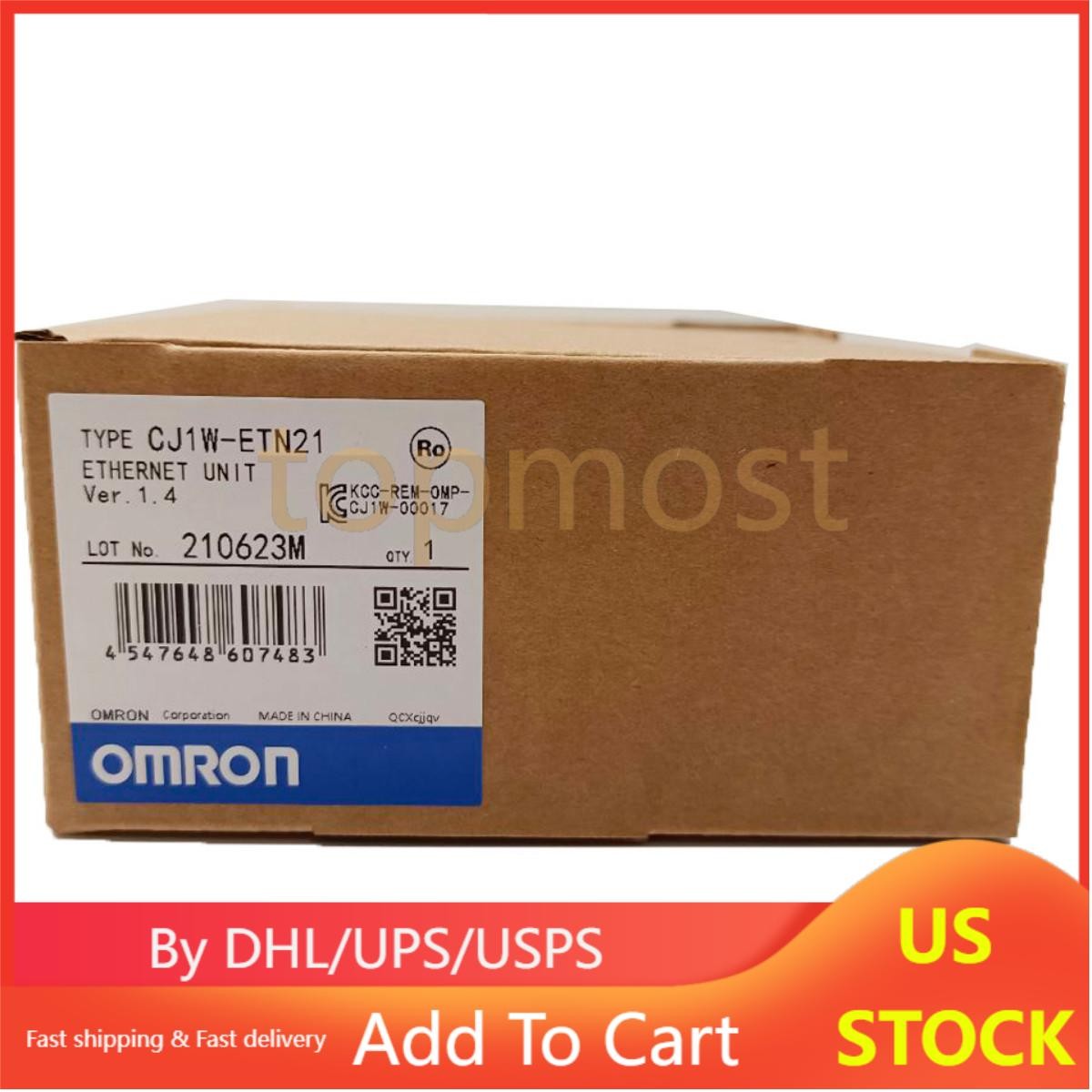 Omron CJ1W-ETN21 CJ1WETN21 ETHERNET UNIT PROGRAMMABLE CONTROLLER New