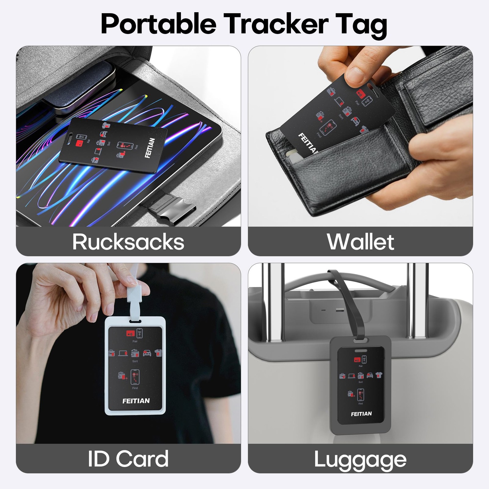 Wallet Tracker Card,Bluetooth Tracker Finders Works with Apple Find My (iOS o...