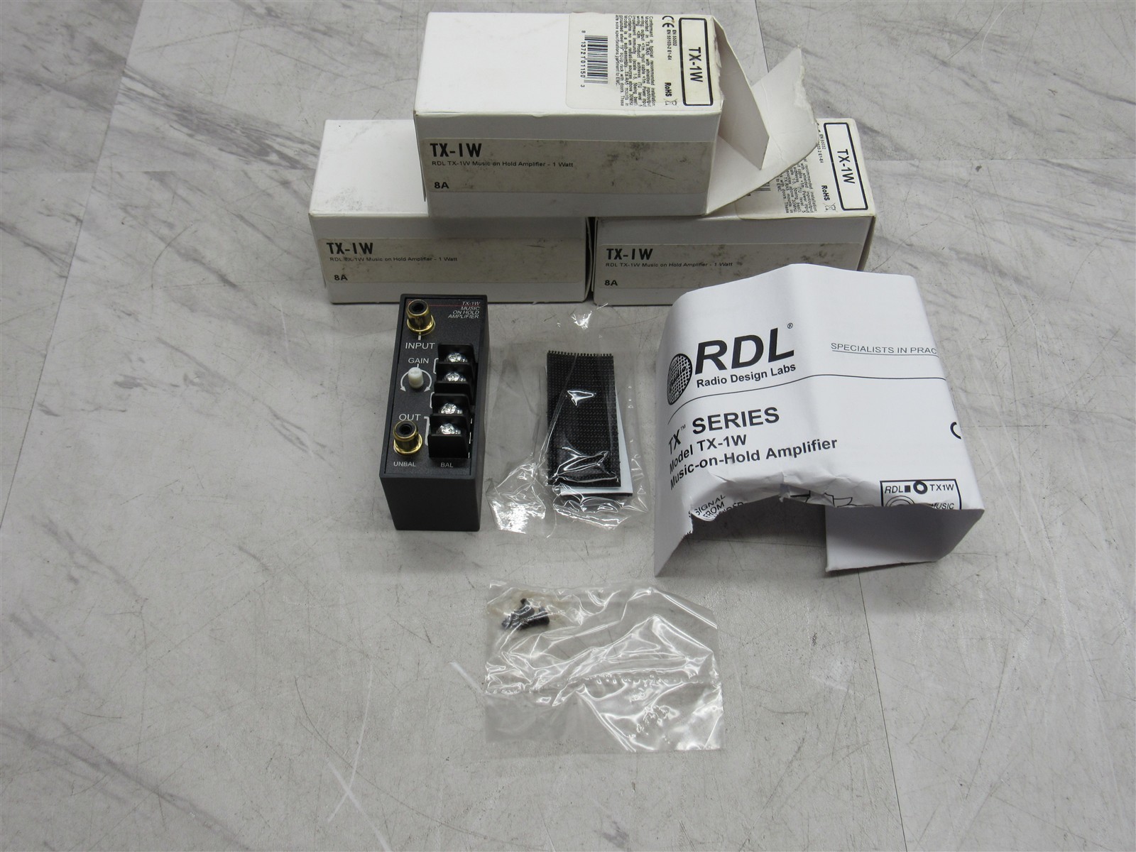 3 LOT - NEW Radio Design Labs RDL TX-1W Music on Hold Amplifier 1 Watt