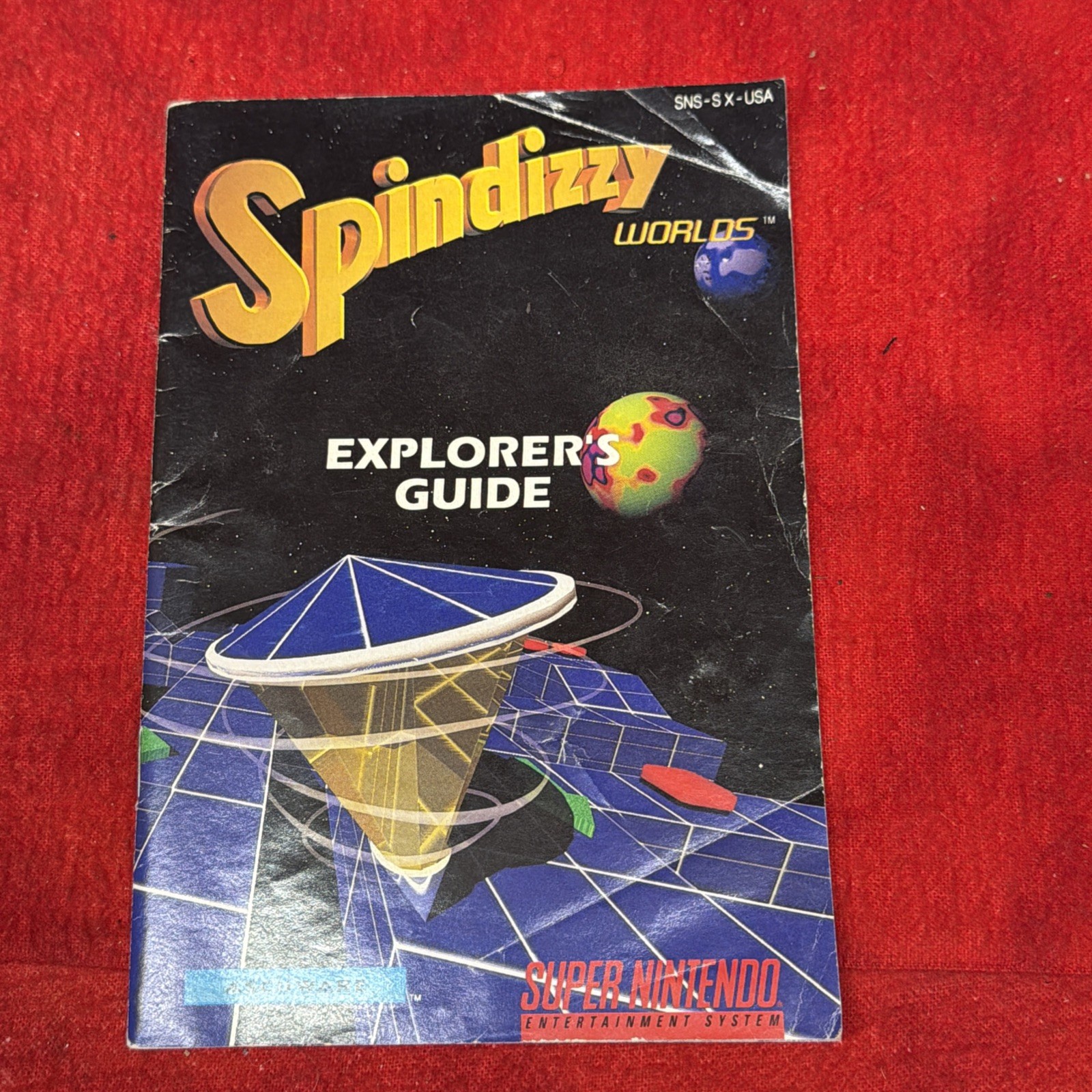 VINTAGE SUPER NINTENDO SPINDIZZY WORLDS EXPLORER'S GUIDE BOOKLET (h15)