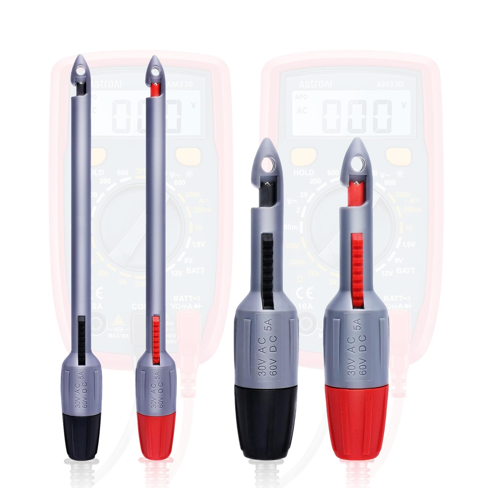 Wire Piercing Probe, Insulation Piercing Clip Set for Multimeter Voltage Test
