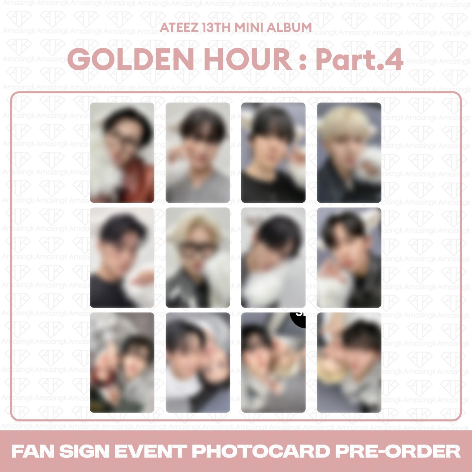 [PreSale] ATEEZ 13th Mini Album Golden Hour Part.4 POCAALBUM VC Event Photocard