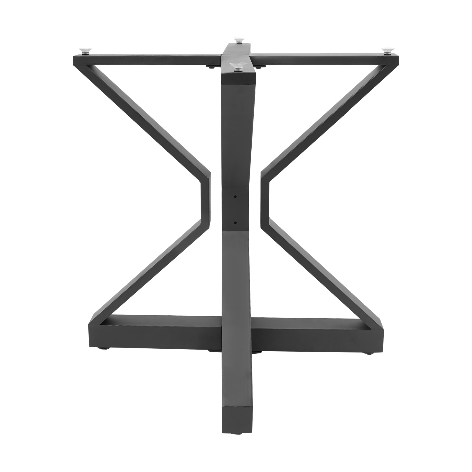 28 Inch Heavy Duty Pedestal Metal Table Base Dining Furniture Legs Black X-Frame