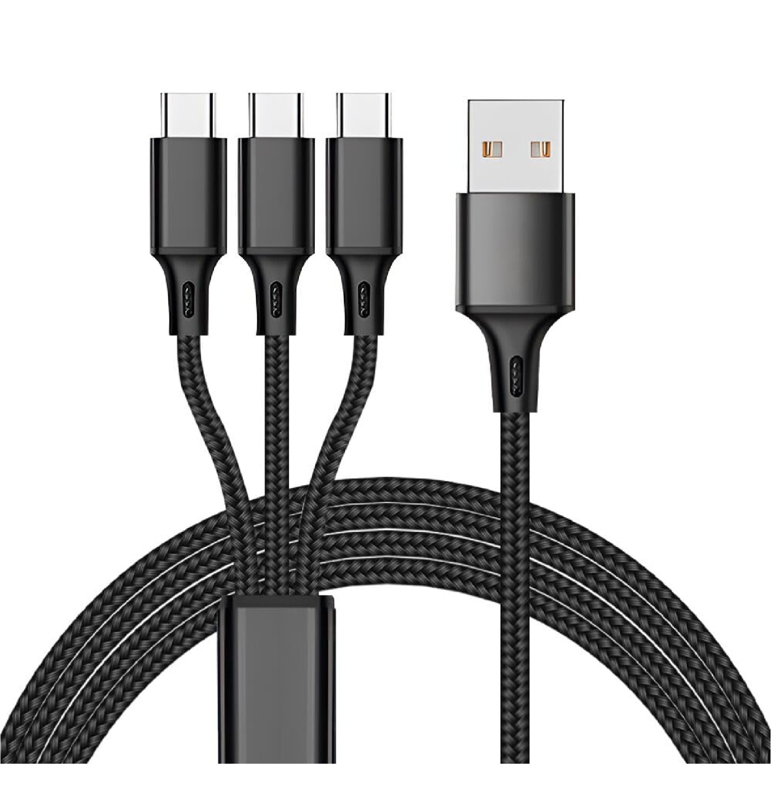 Cutwif Multi Charging Cable, 4ft 2Pack USB C Splitter Cable, 3 in 1 Charging Cor