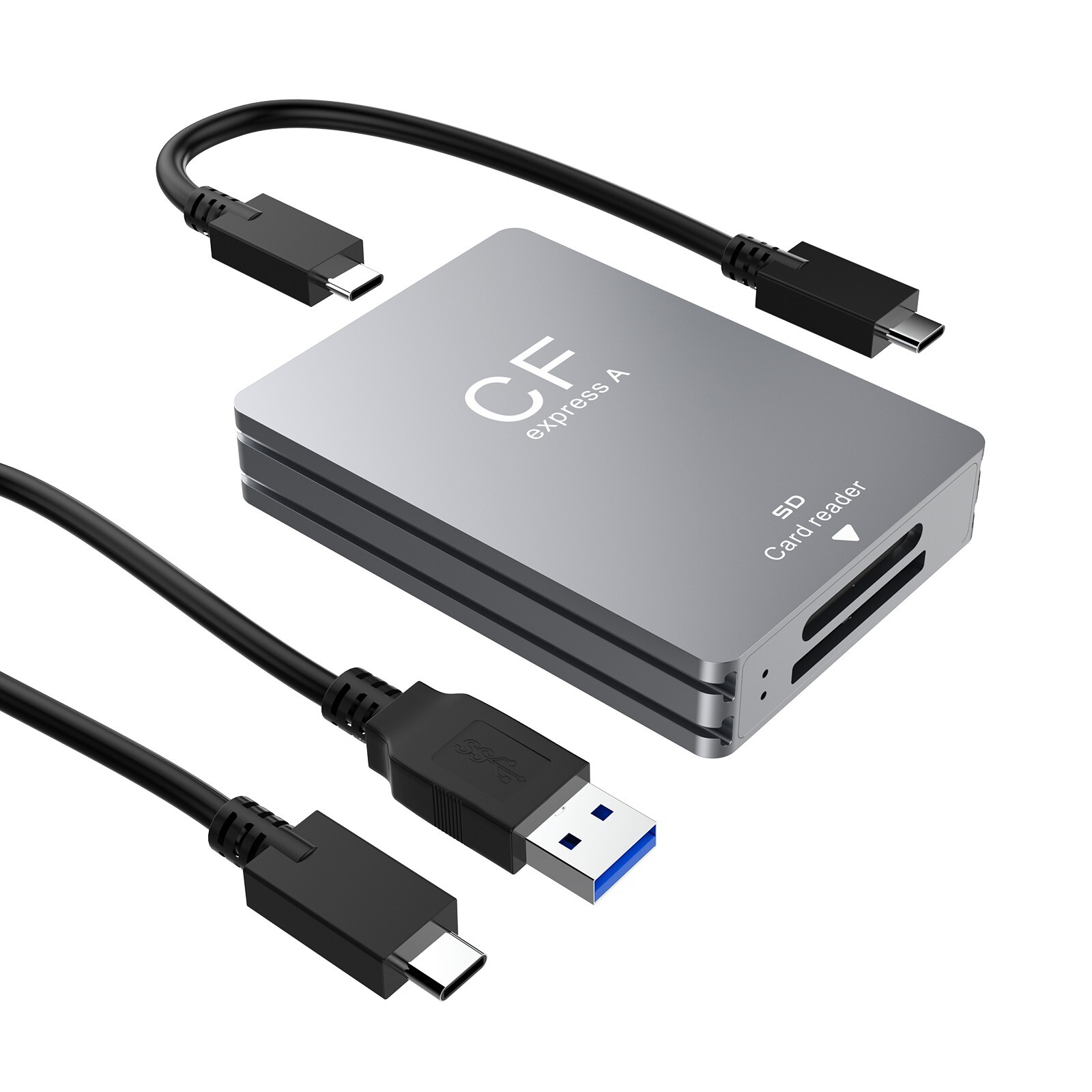 CFexpress Type A&SD 2-1 Card Reader 10Gbps USB 3.2 Gen2 For Sony Cameras/DSLR/PC
