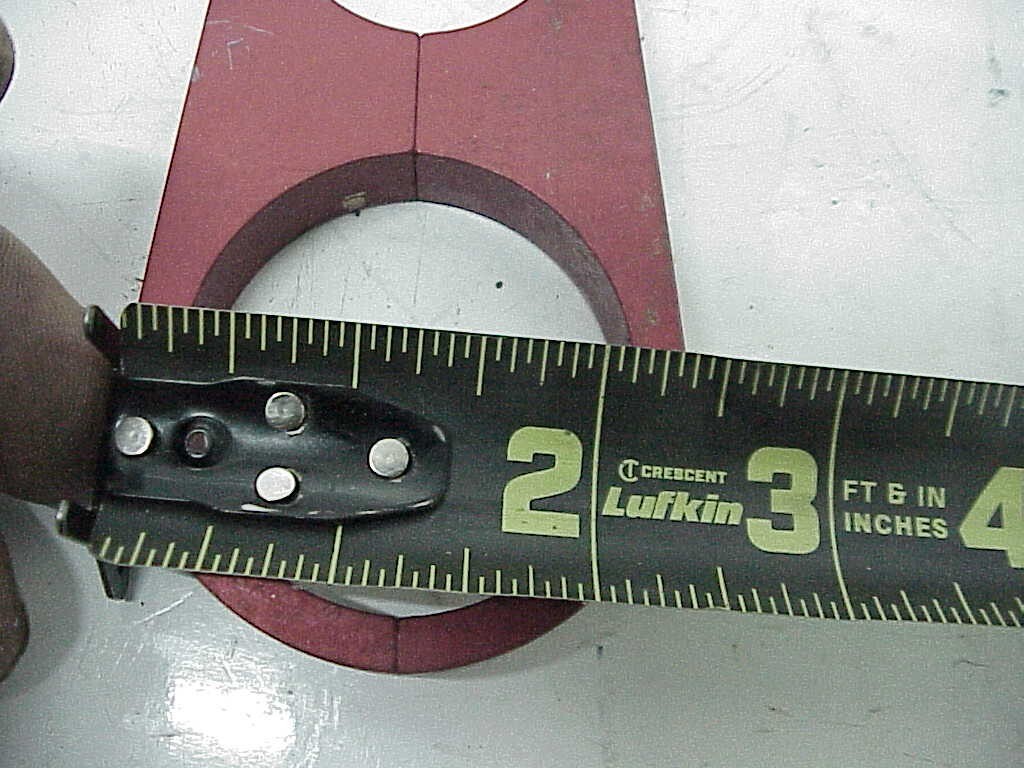 Red Aluminum 1.994" x 1.500" Fuel Filter Mount Bracket IMCA
