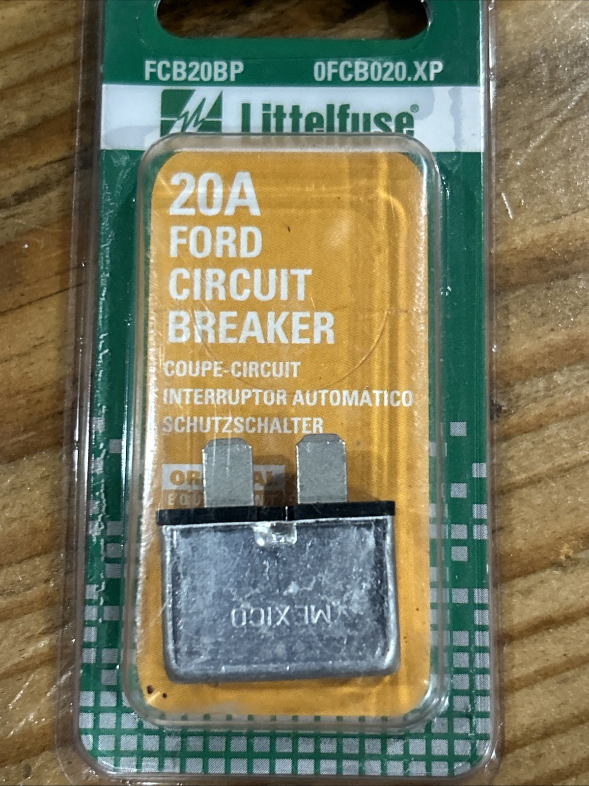 LITTLEFUSE 20A Ford Circuit Breaker ( FCB20BP)  (0FCB020.XP)  F150 F250 Mustang