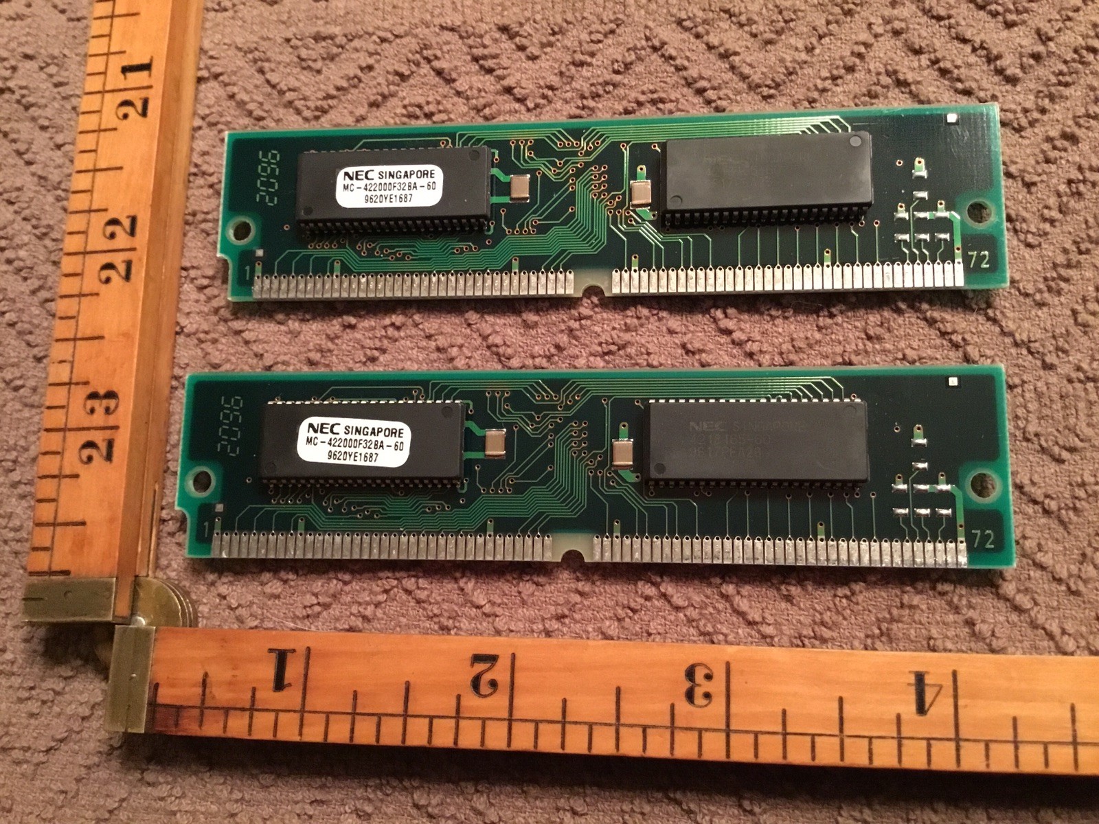 1 Vintage NEC MC-422000F32BA-60 8MB EDO 72 Pin Memory Module
