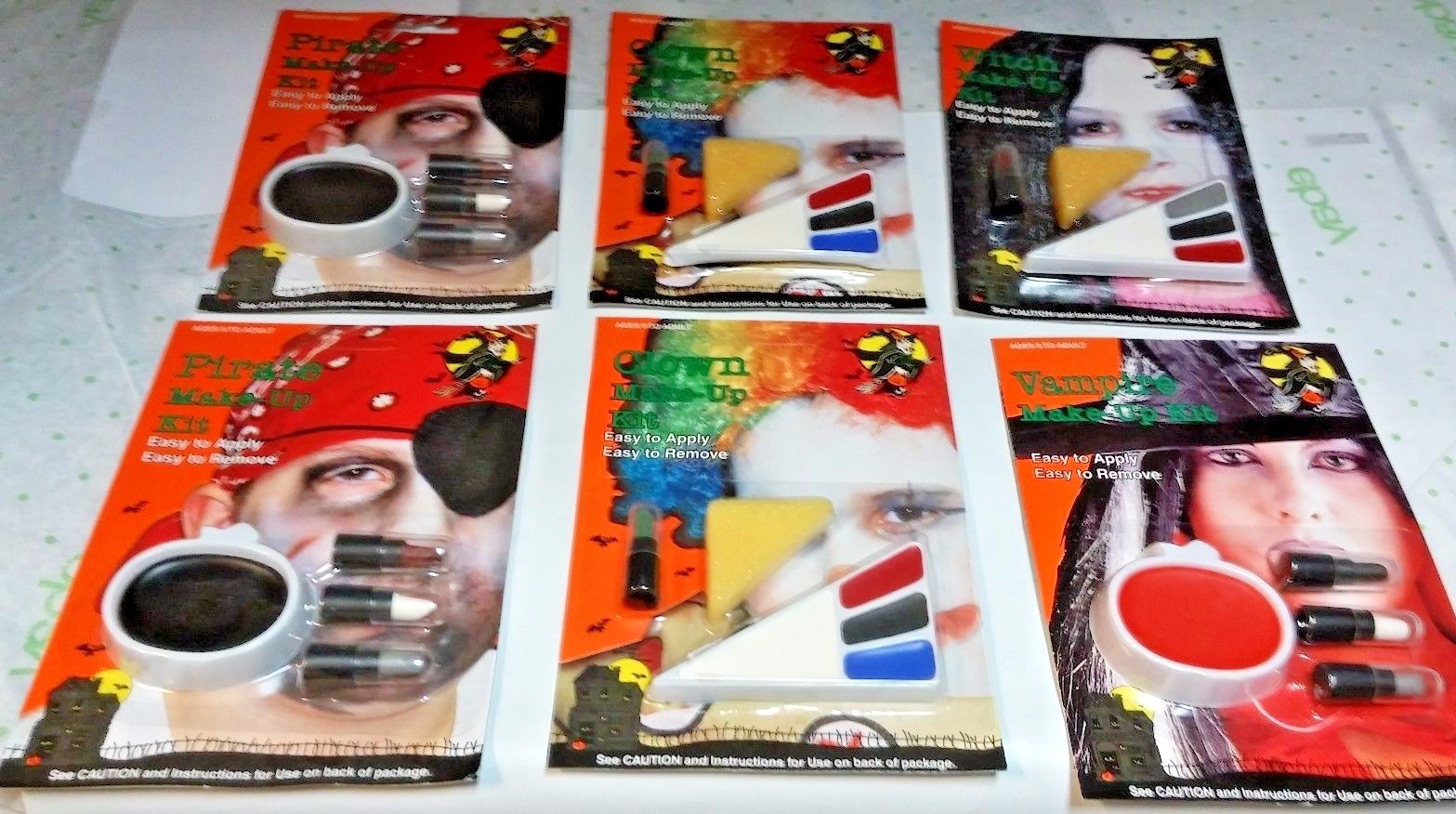 HALLOWEEN MAKE UP KITS 3 Different 6 Packages for $9.99 free shipping