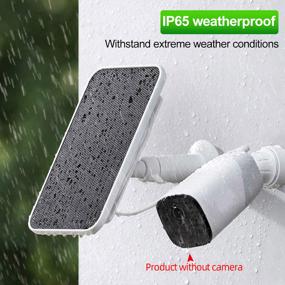 4W Solar Panel for Eufy Eufycam Cam E/2C/E/2 Pro Wall Mount W/ 9.8ft Power Cable