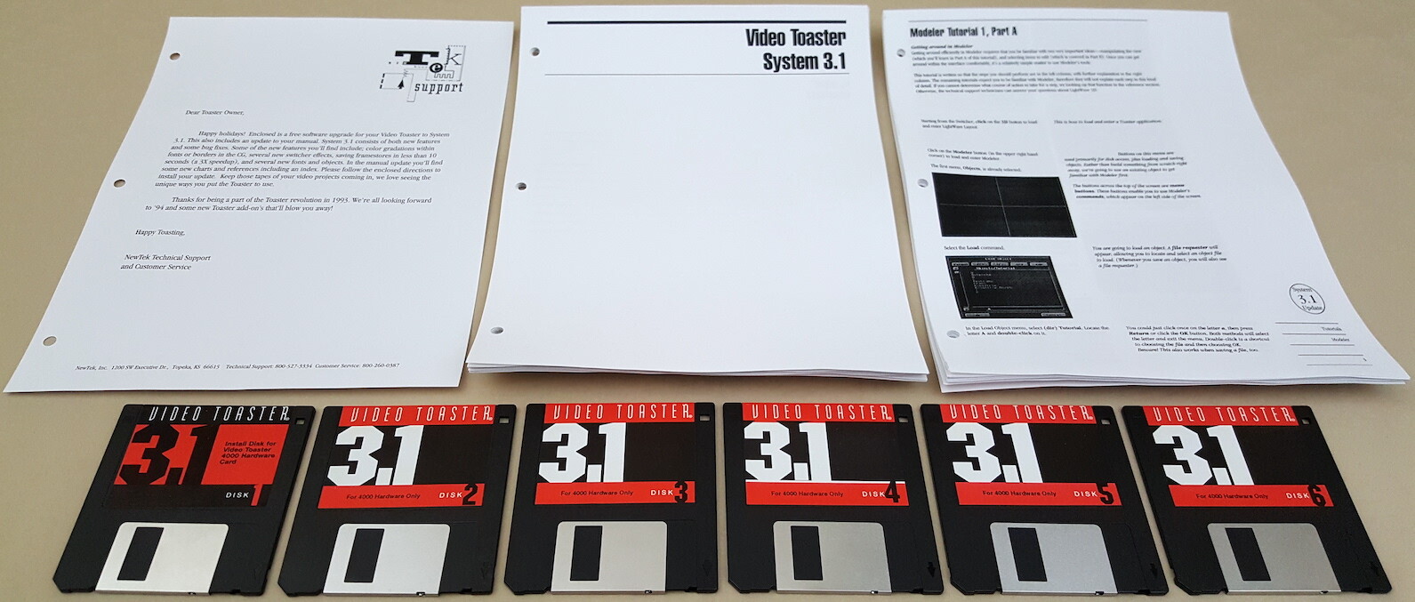 NewTek Video Toaster 4000 v3.1 Update Manuals & Software for Commodore Amiga