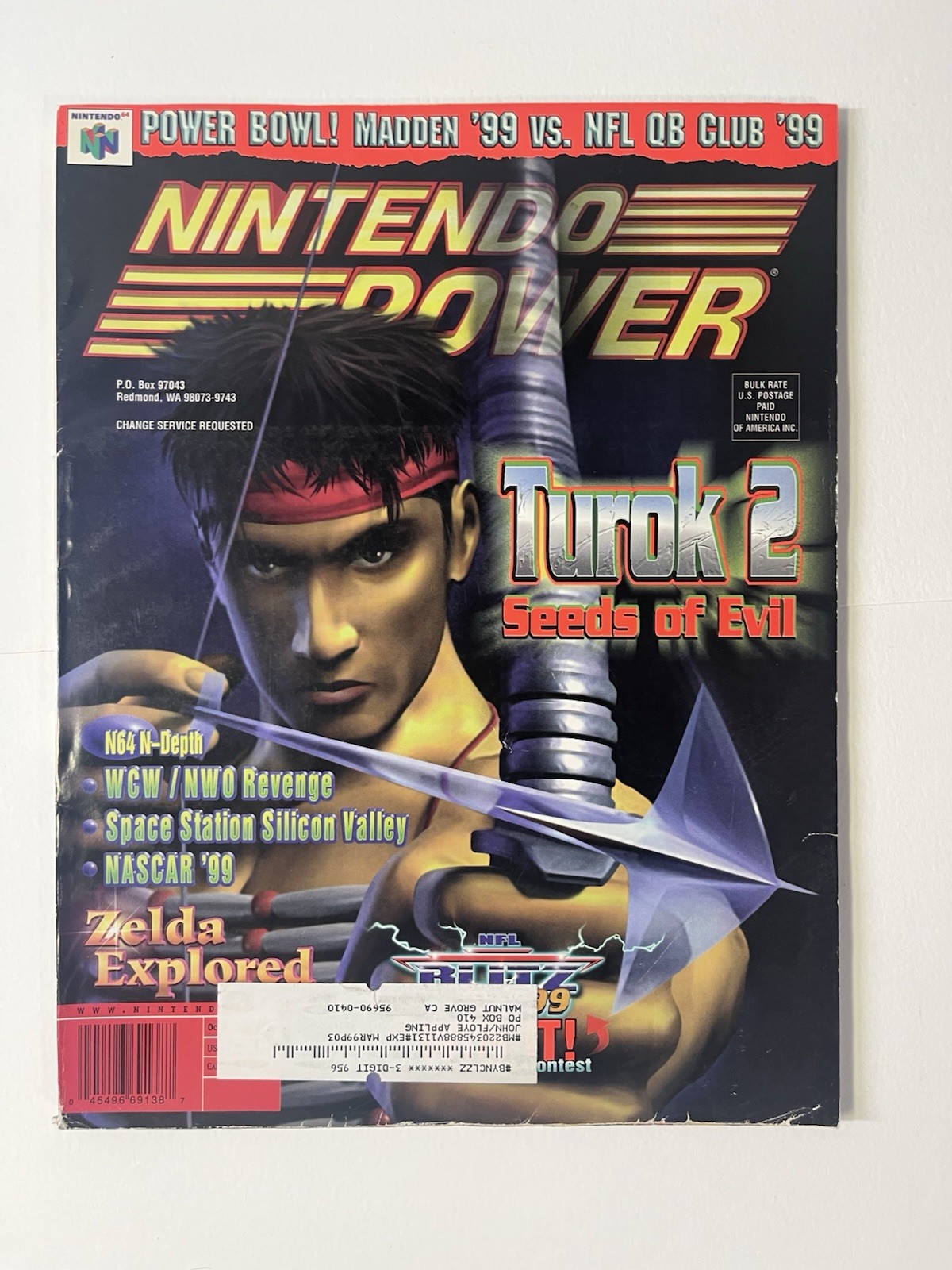 Nintendo Power Magazine Volume 113 October 1998 Turok 2 Seeds of Evil w/ Poster