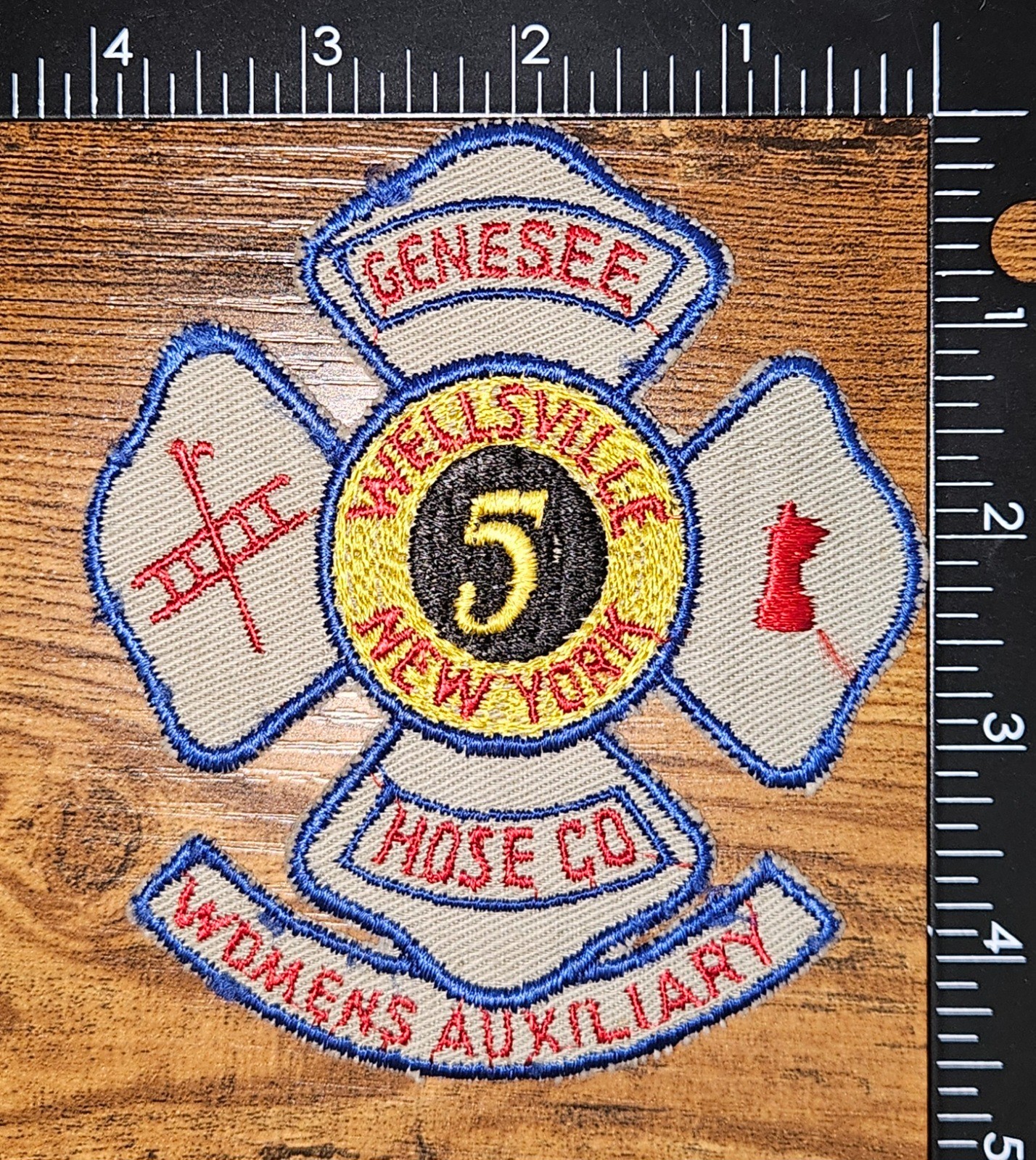 Genesee Hose Company No. 5 Women's Auxiliary Wellsville New York Vintage Patch