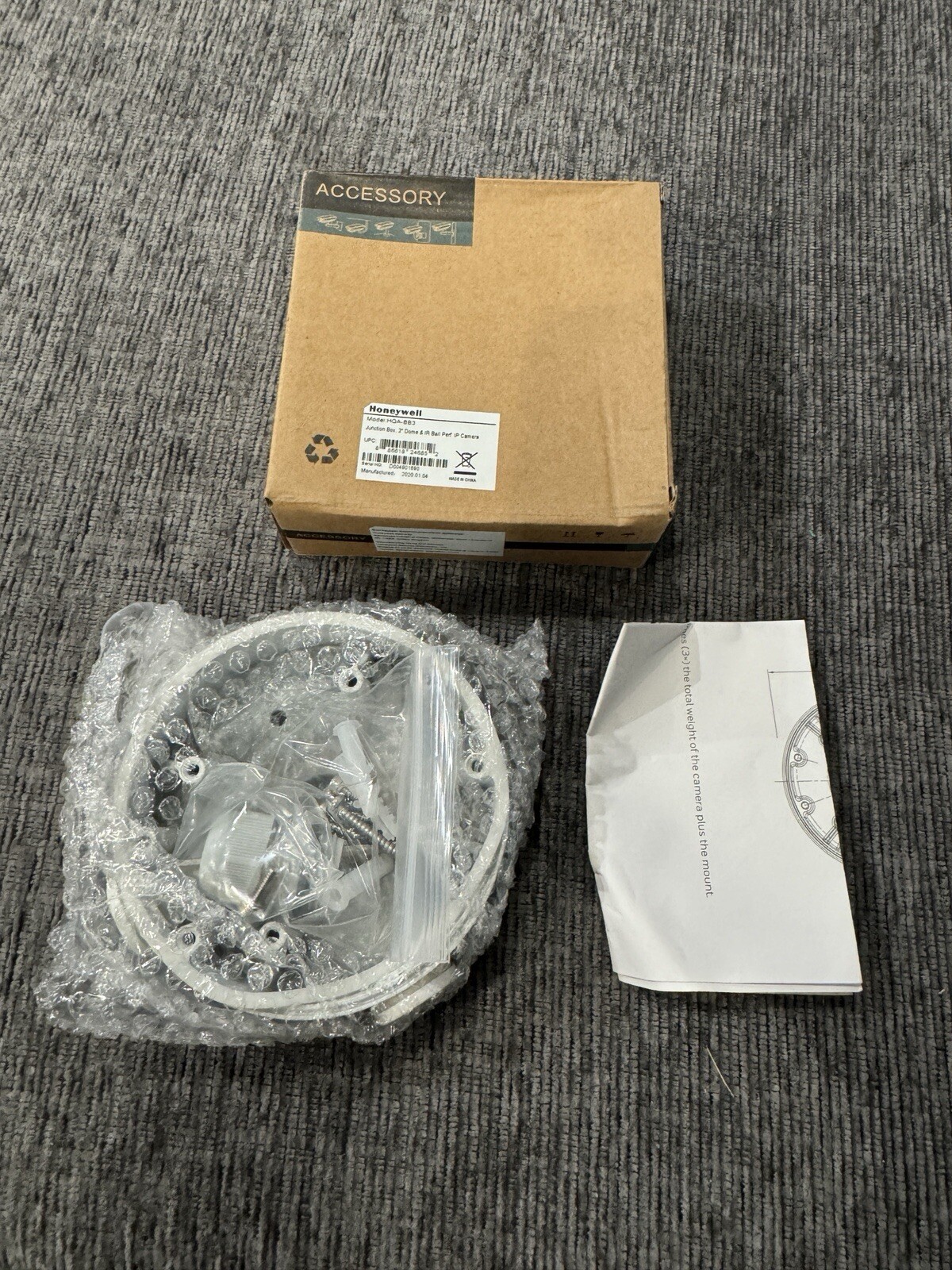 Honeywell HQA-BB3 Junction Box, Off-white NEW!!