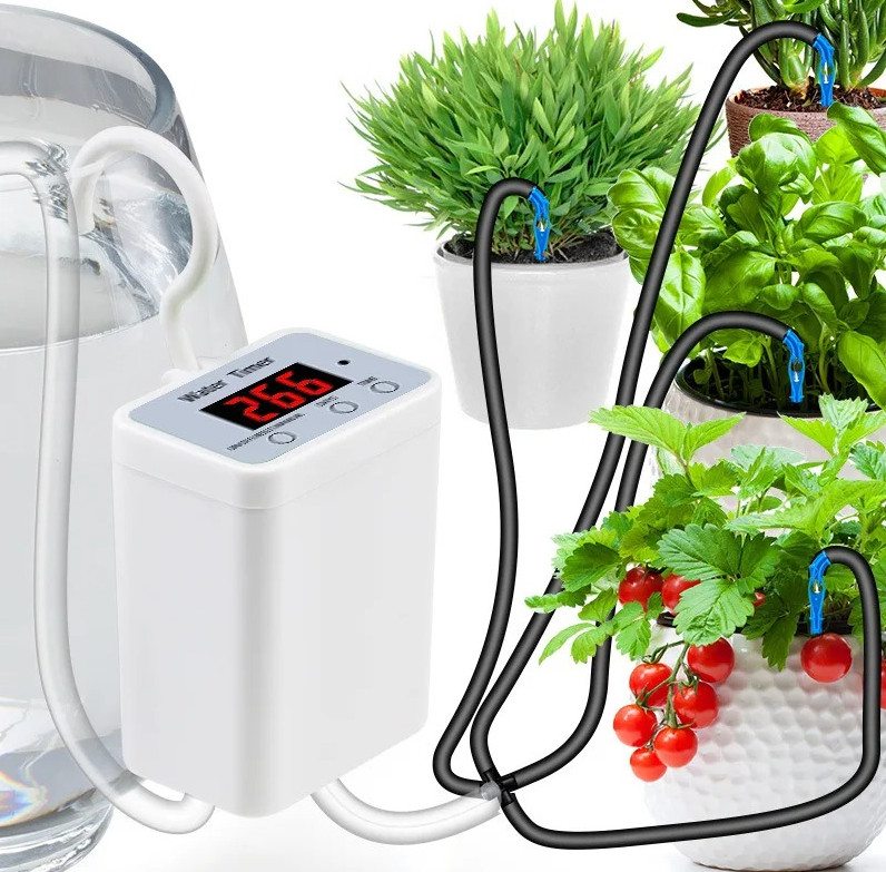 1pc Automatic Plant Watering Pump Timer Drip Irrigation Indoor Controller - NEW