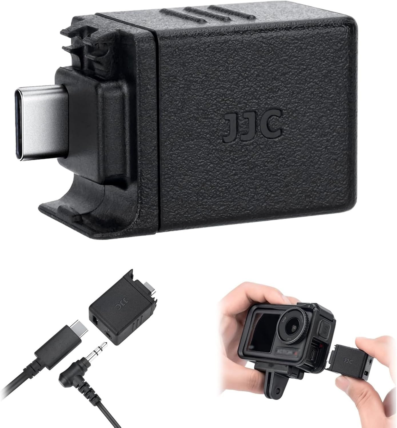 Osmo Action 6 Mic Adapter, 3.5Mm Audio Mic Adapter for DJI Osmo Action 6 5 Pro 4