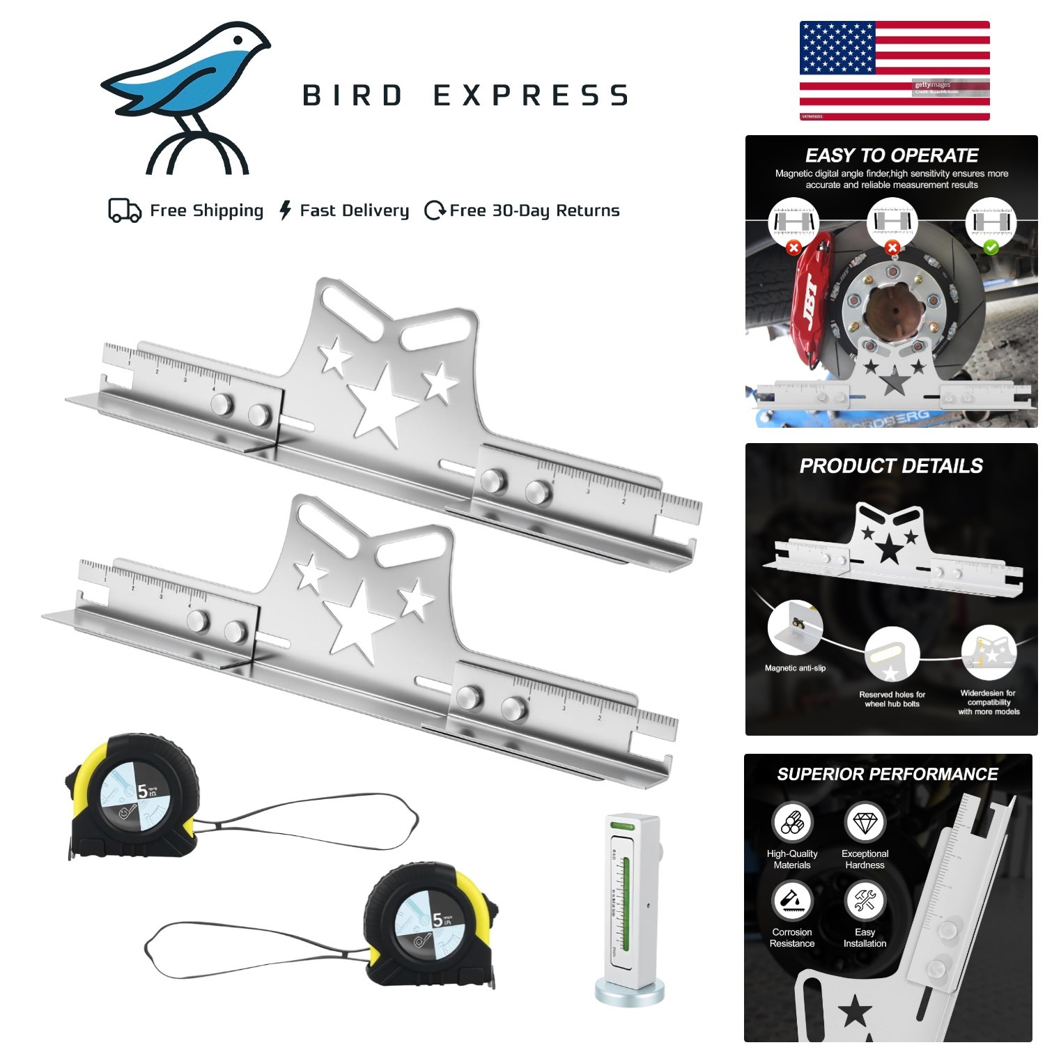 Wheel Alignment Tool Kit 3-in-1 for Toe Camber Angles SUV Car Truck ATV