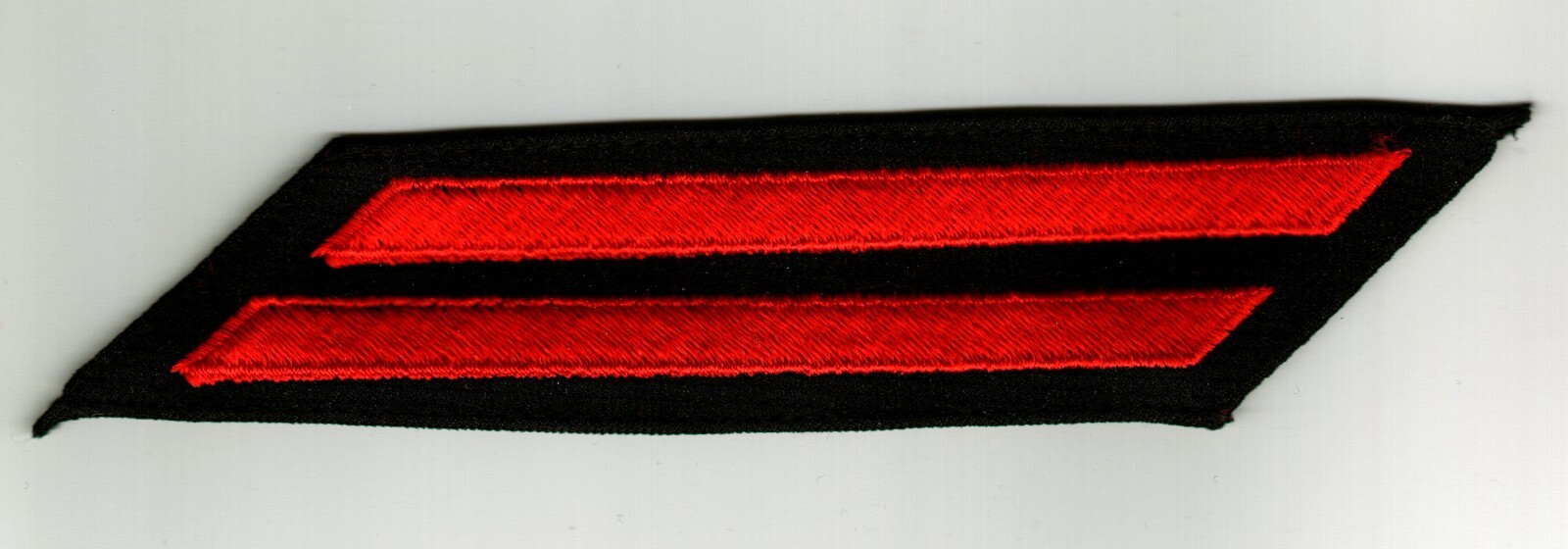 NAVY SERVICE HASHMARKS FOR 8 YEARS SERVICE -  RED ON BLACK E1-E6