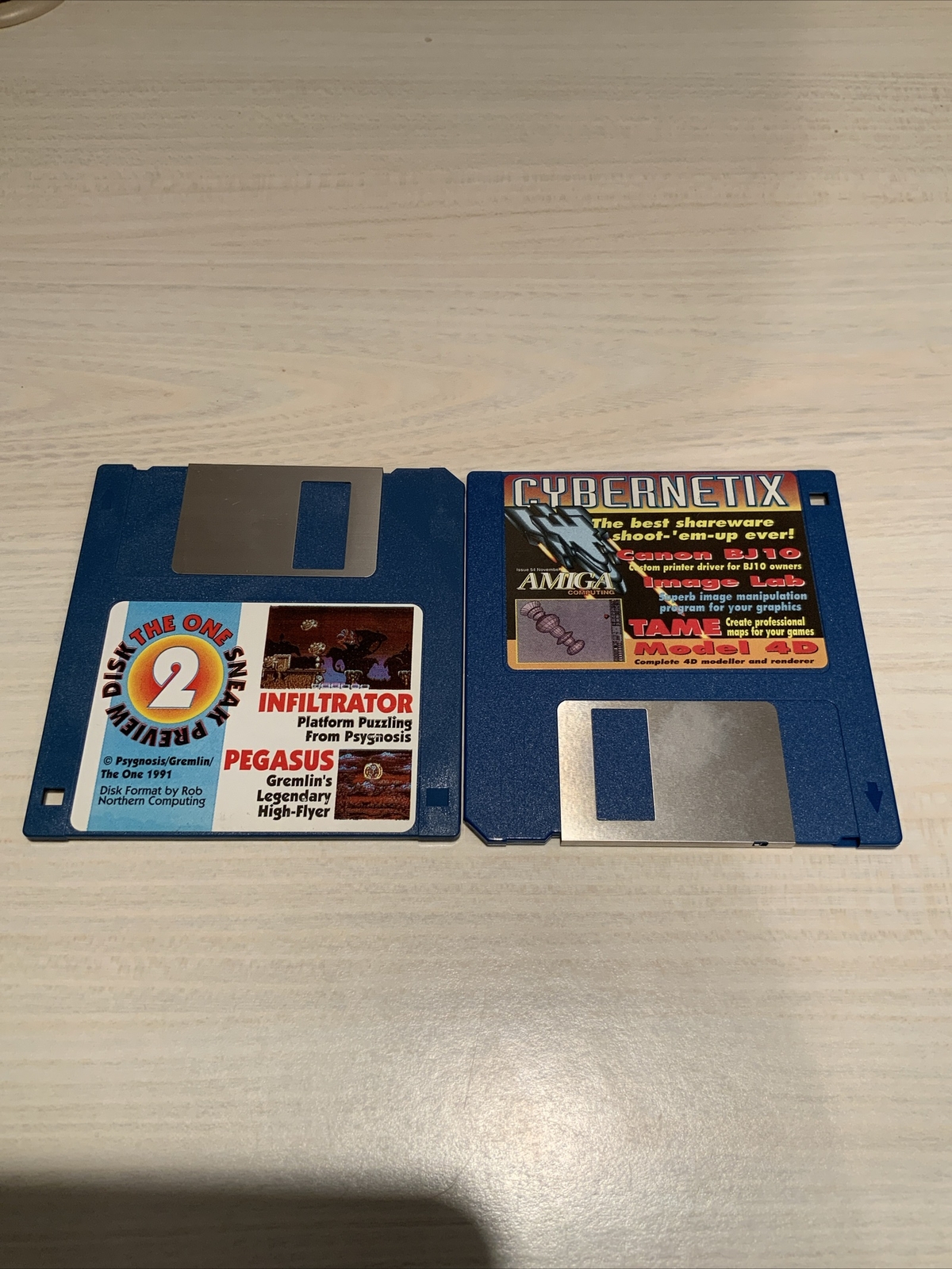 Amiga Demo Disks - Cybernetix, Infiltrator, Pegasus