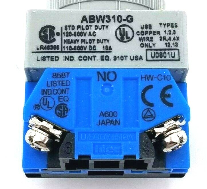 Idec, ABW310-G / ABW00M, Pushbutton, 22mm, Green